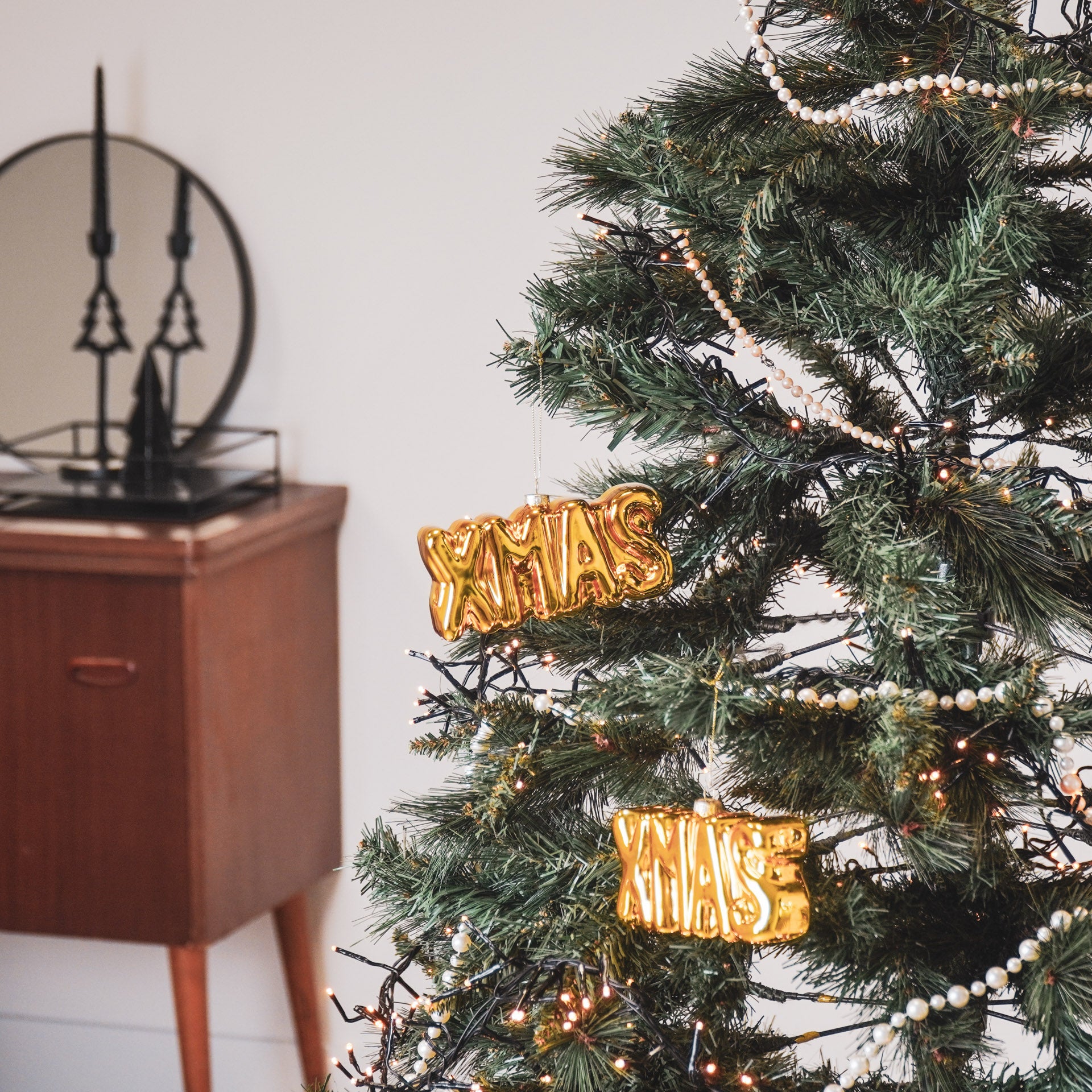 Kersthanger - XMAS Hanger - Glas - 14,5x3,5x7,5cm