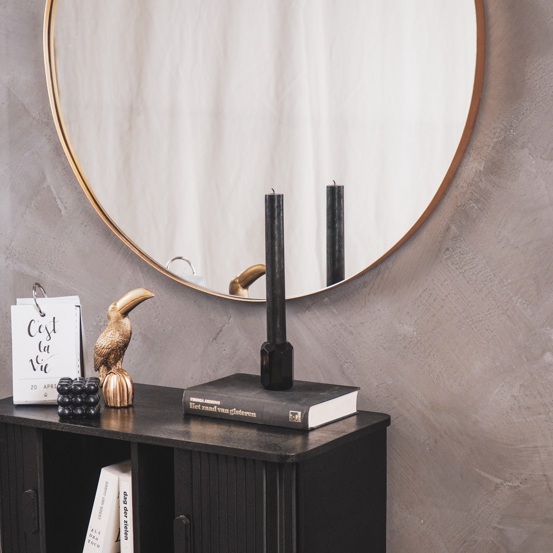 Dinerkaars - Extra Brede - XL - Wax - Zwart - 3x25cm