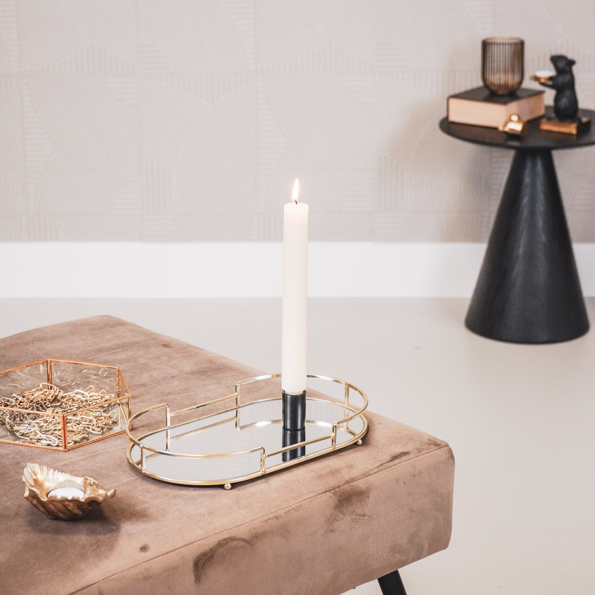 Dinerkaars - Extra Brede - XL - Wax - Crème - 3x25cm