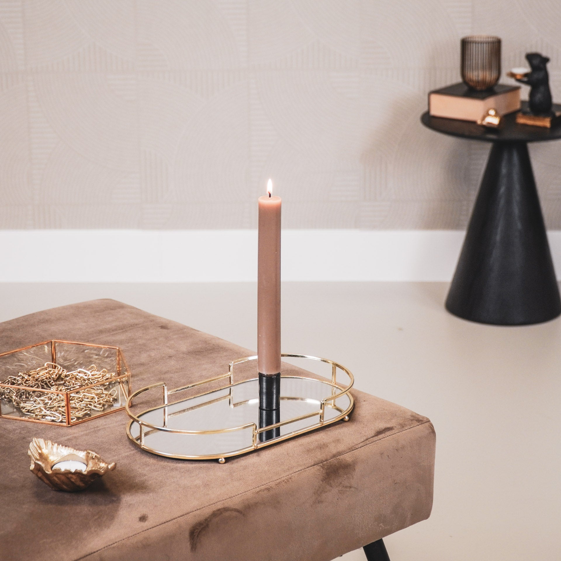 Dinerkaars - Extra Brede - XL - Wax - Taupe - 3x25cm