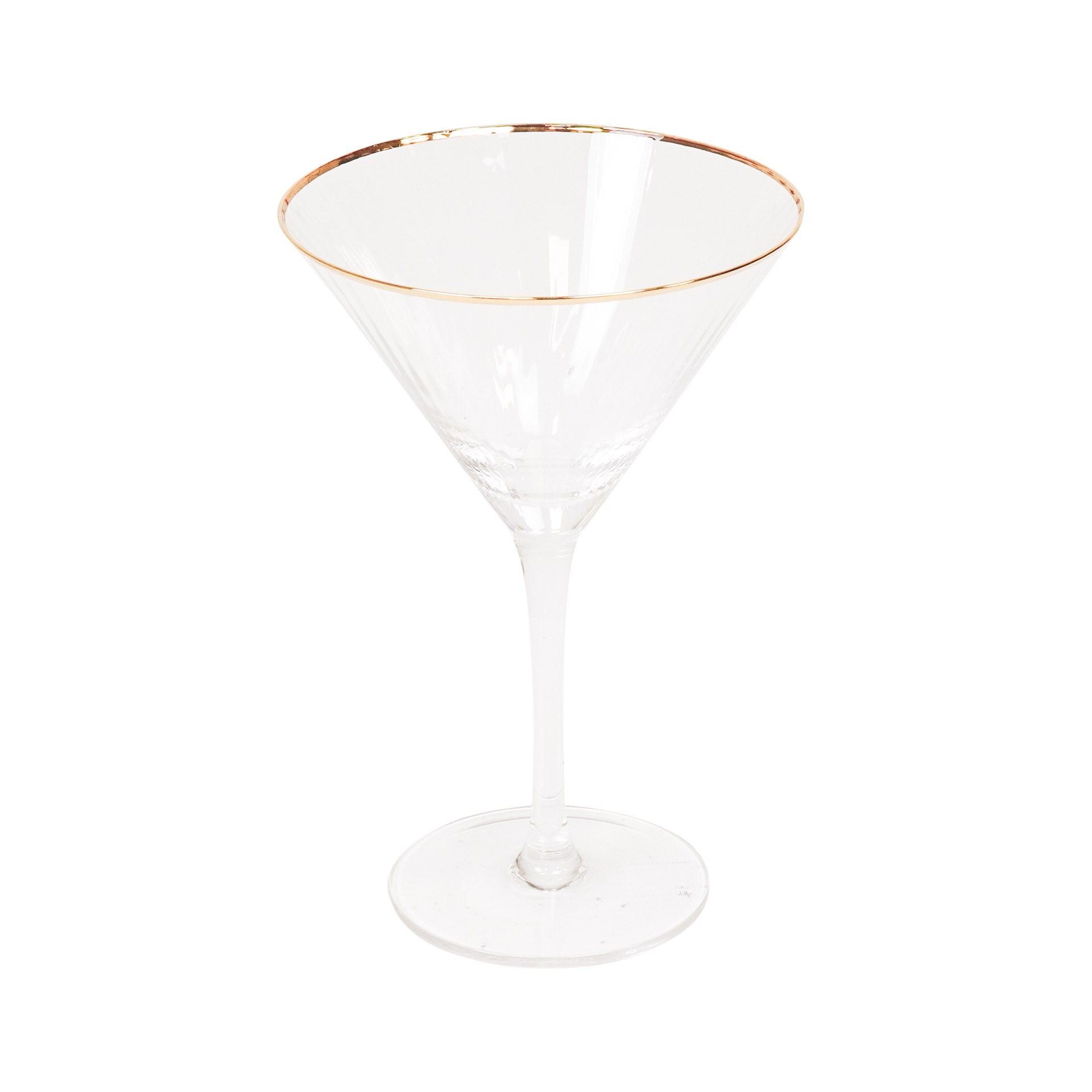 Martini Glas - Helder/Goud - Set van 2 - 12x12x18,5cm
