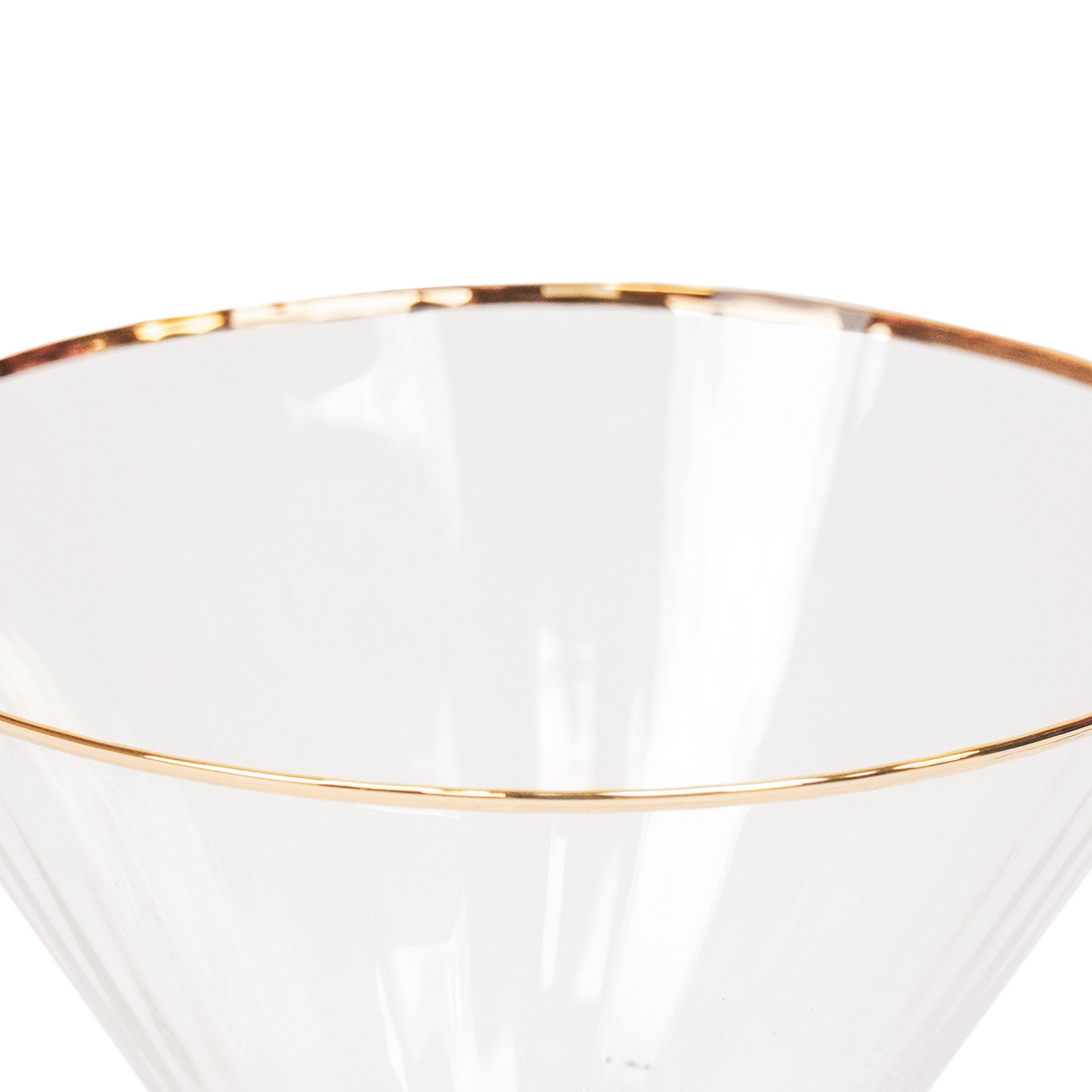 Martini Glas - Helder/Goud - Set van 2 - 12x12x18,5cm