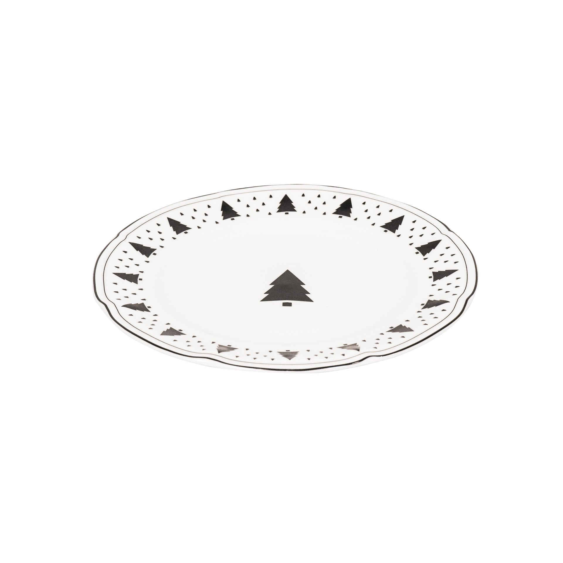 Ontbijtbord - Kerstboom - Newbone China - Ø19,5cm