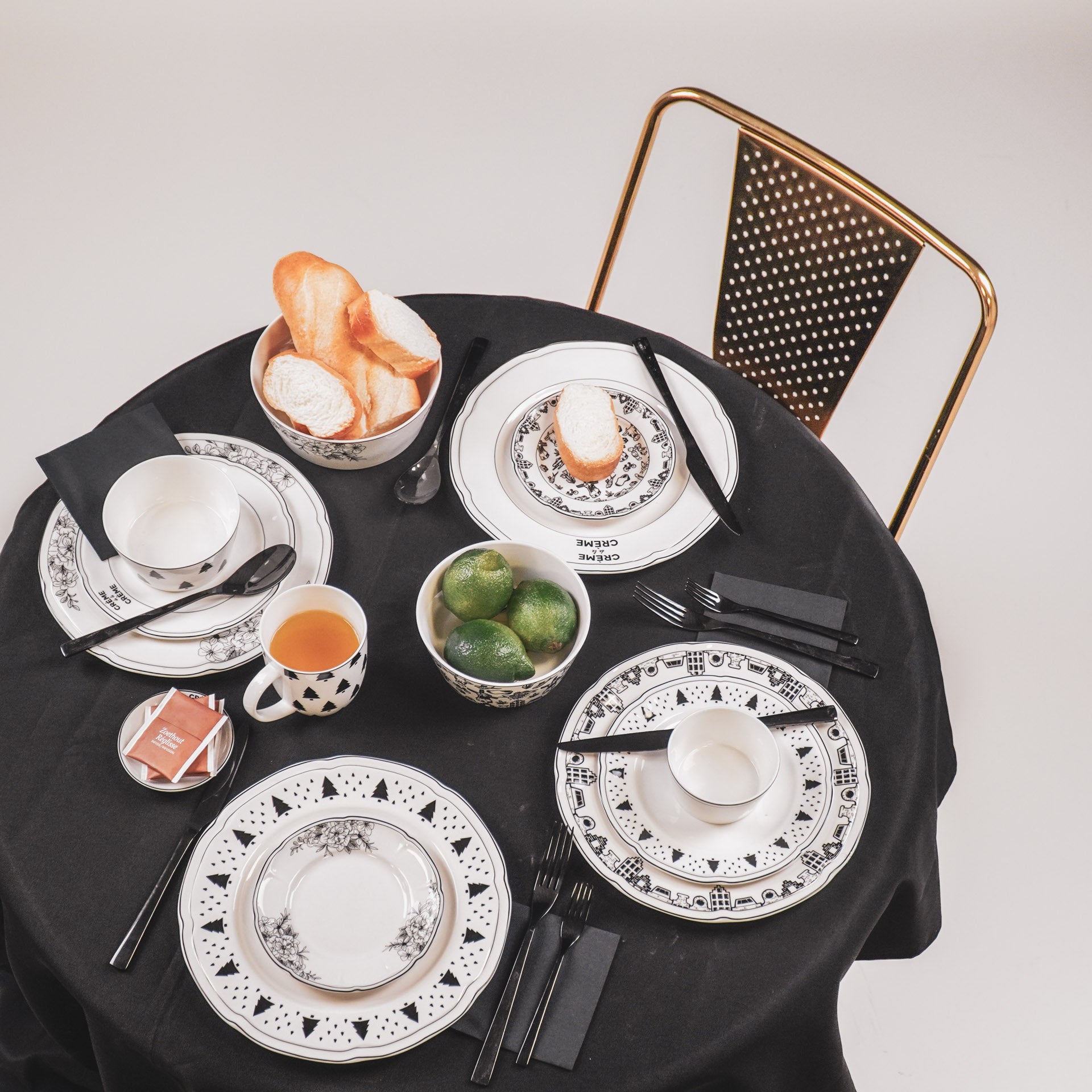 Housevitamin Gebaksbord- Les Fleurs- Ø15cm