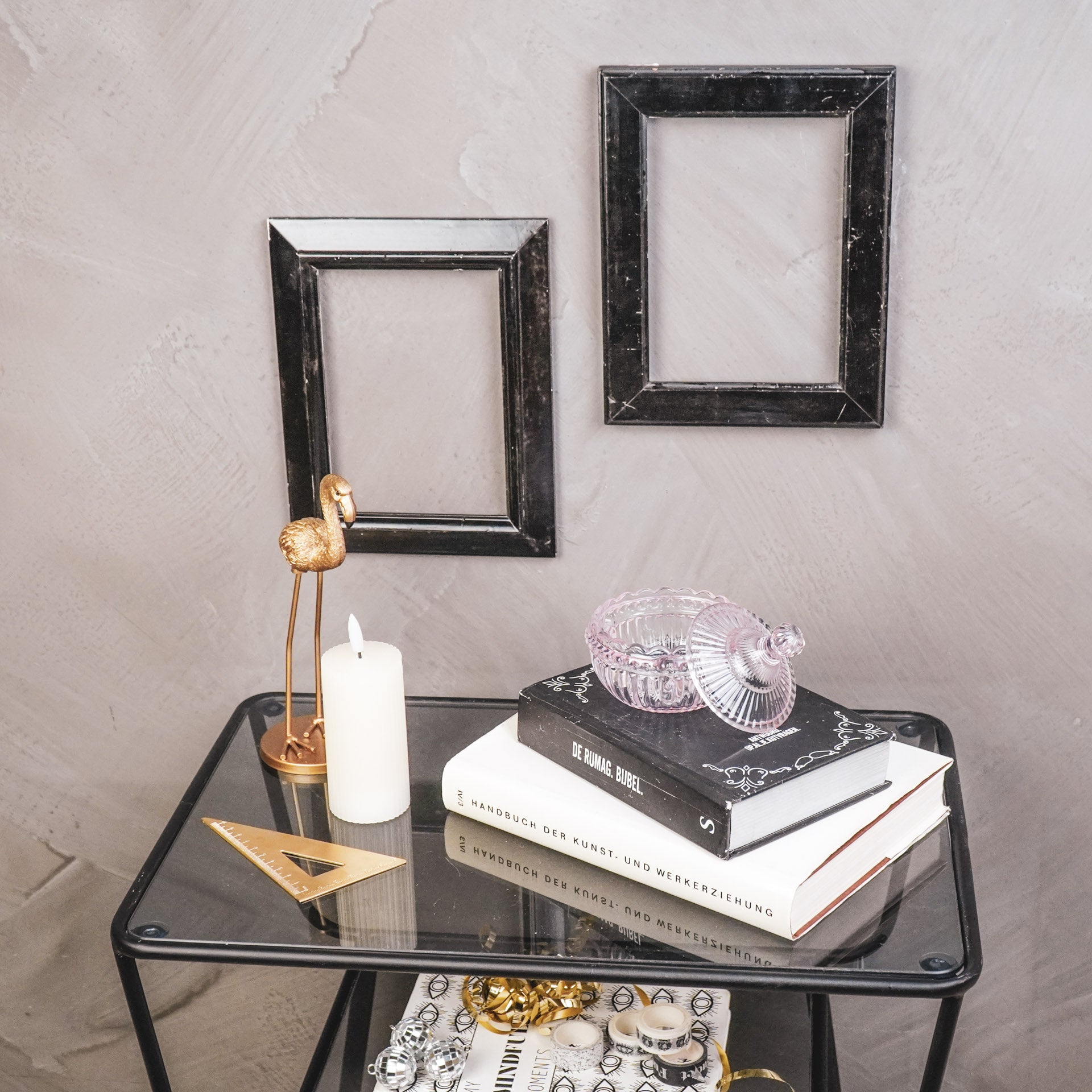 Sierpotje - Opbergpotje met deksel - Glas - Roze - 9,5x9,5cm