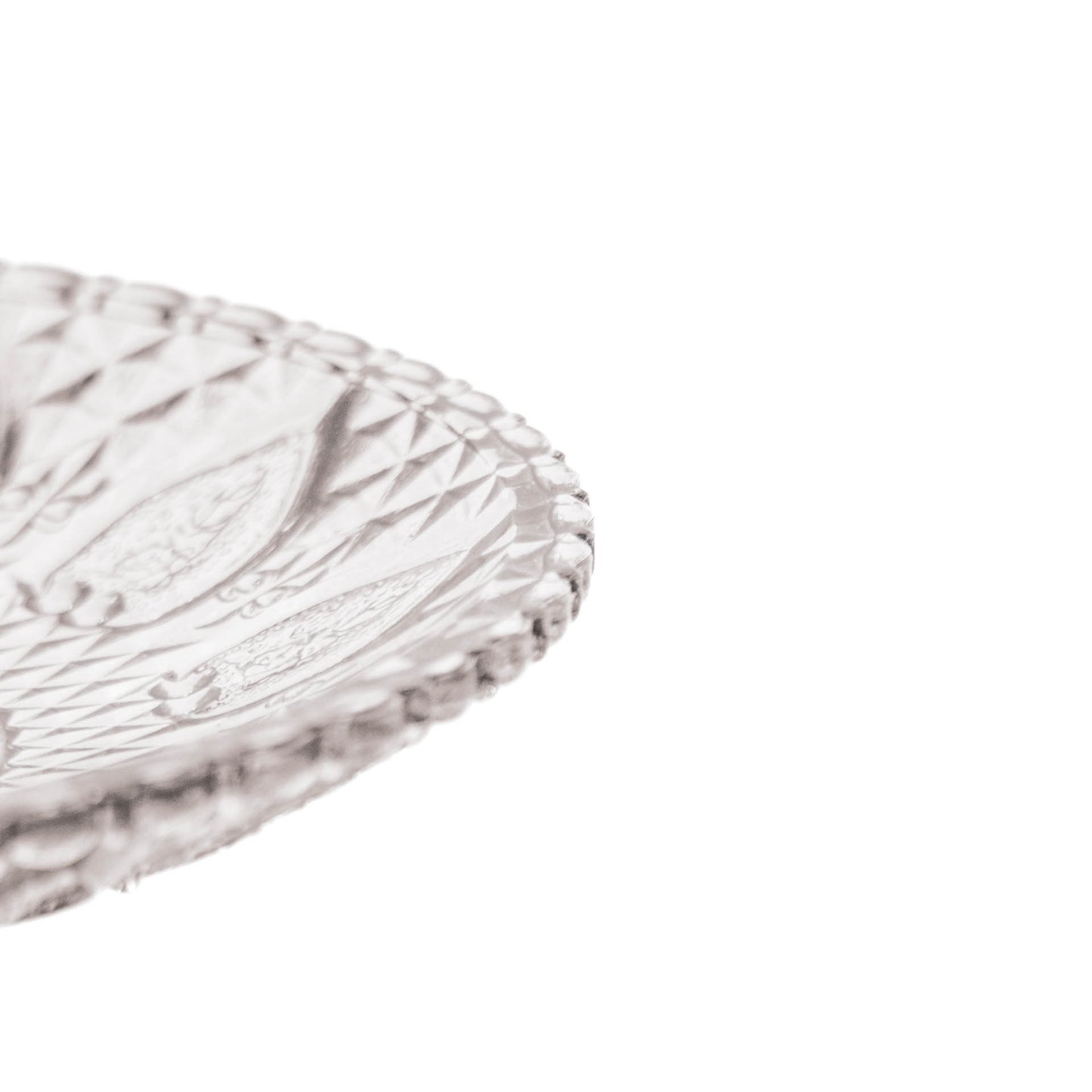 Servies- Taartplateau - Glas- Grijs 15x8 cm