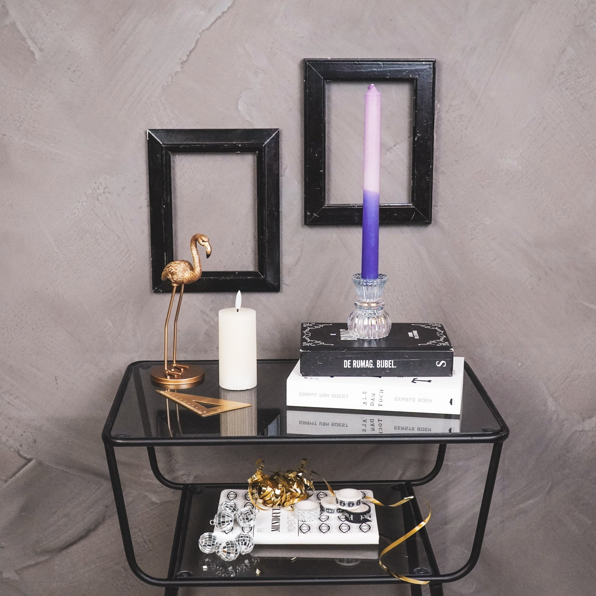 Kaarshouder- Kandelaar en Waxinelichthouder- Glas- Helder -6x8cm