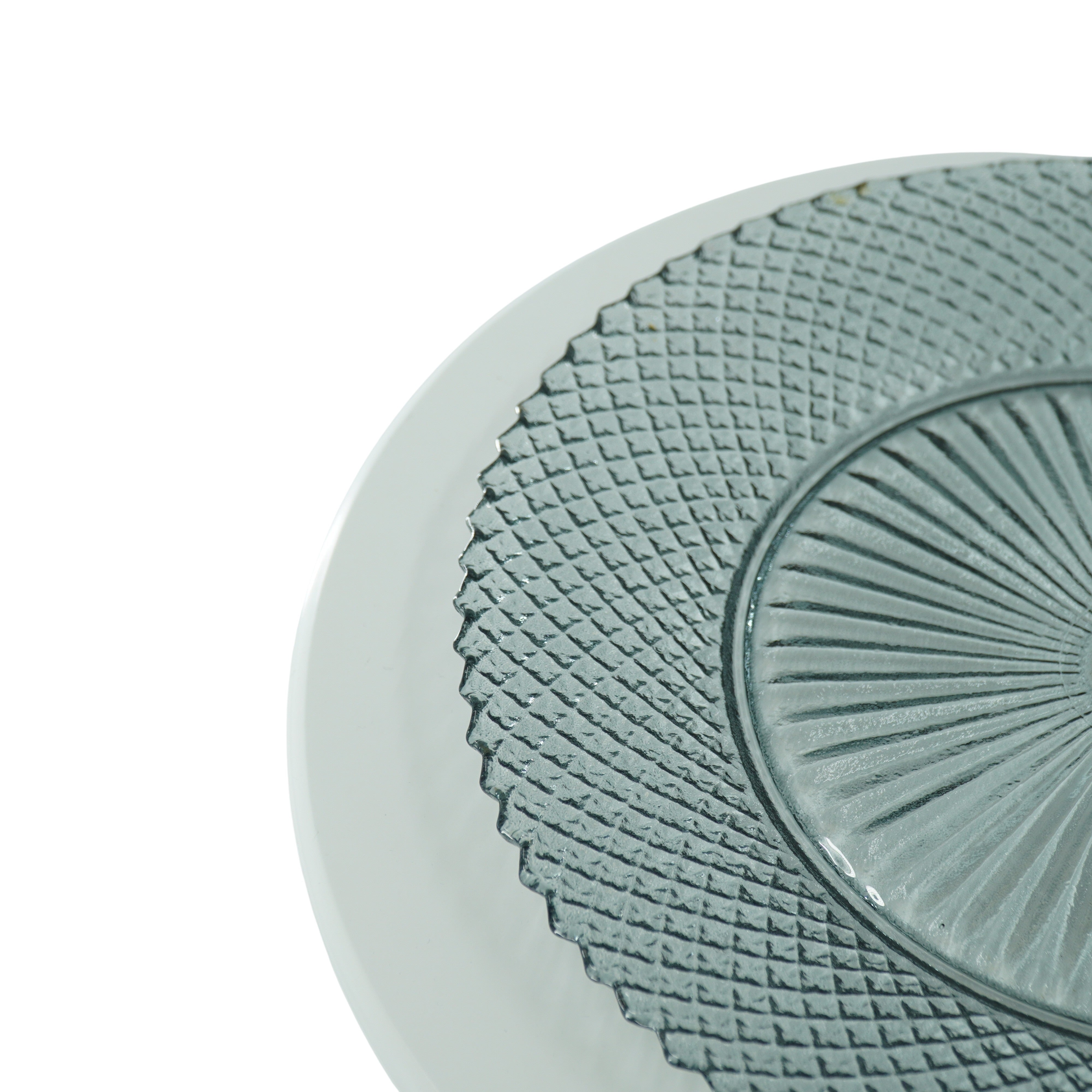 Bord/Plateau- Glas - Grijs- 34x2,5cm