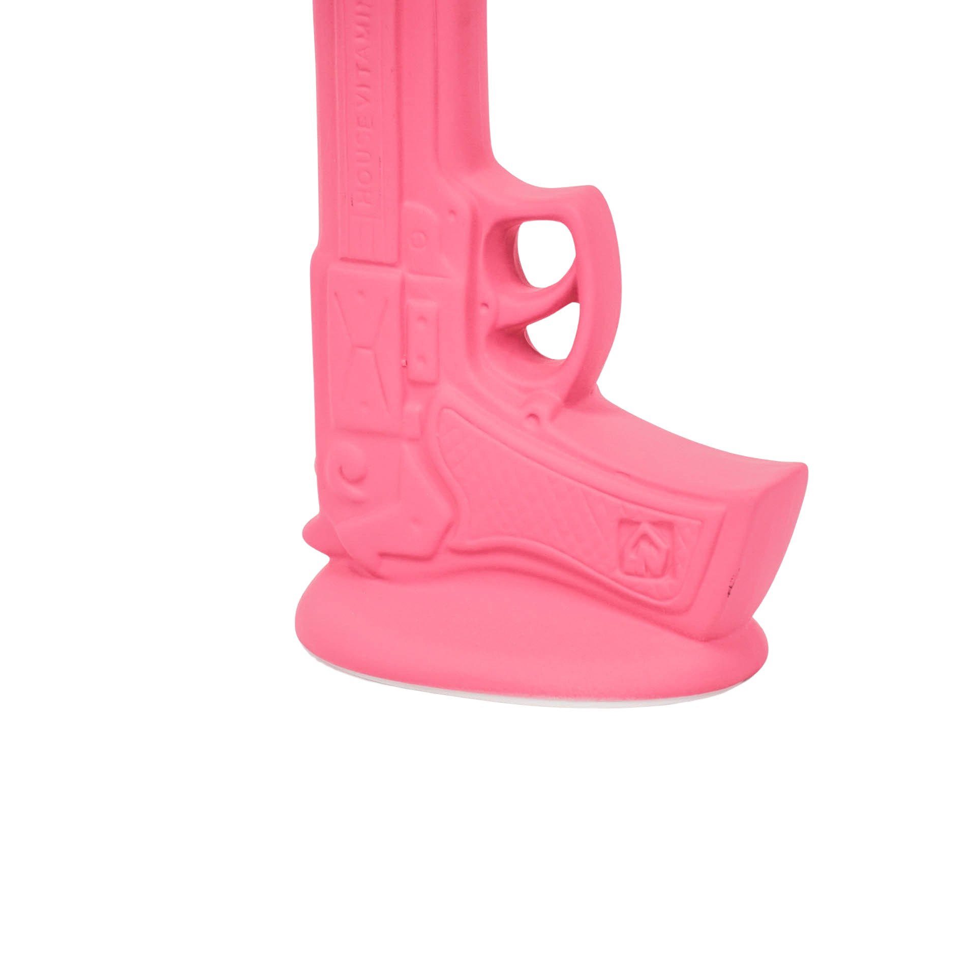 Vaas - Pistool - Keramiek - Fluor Roze - 15x9x23cm