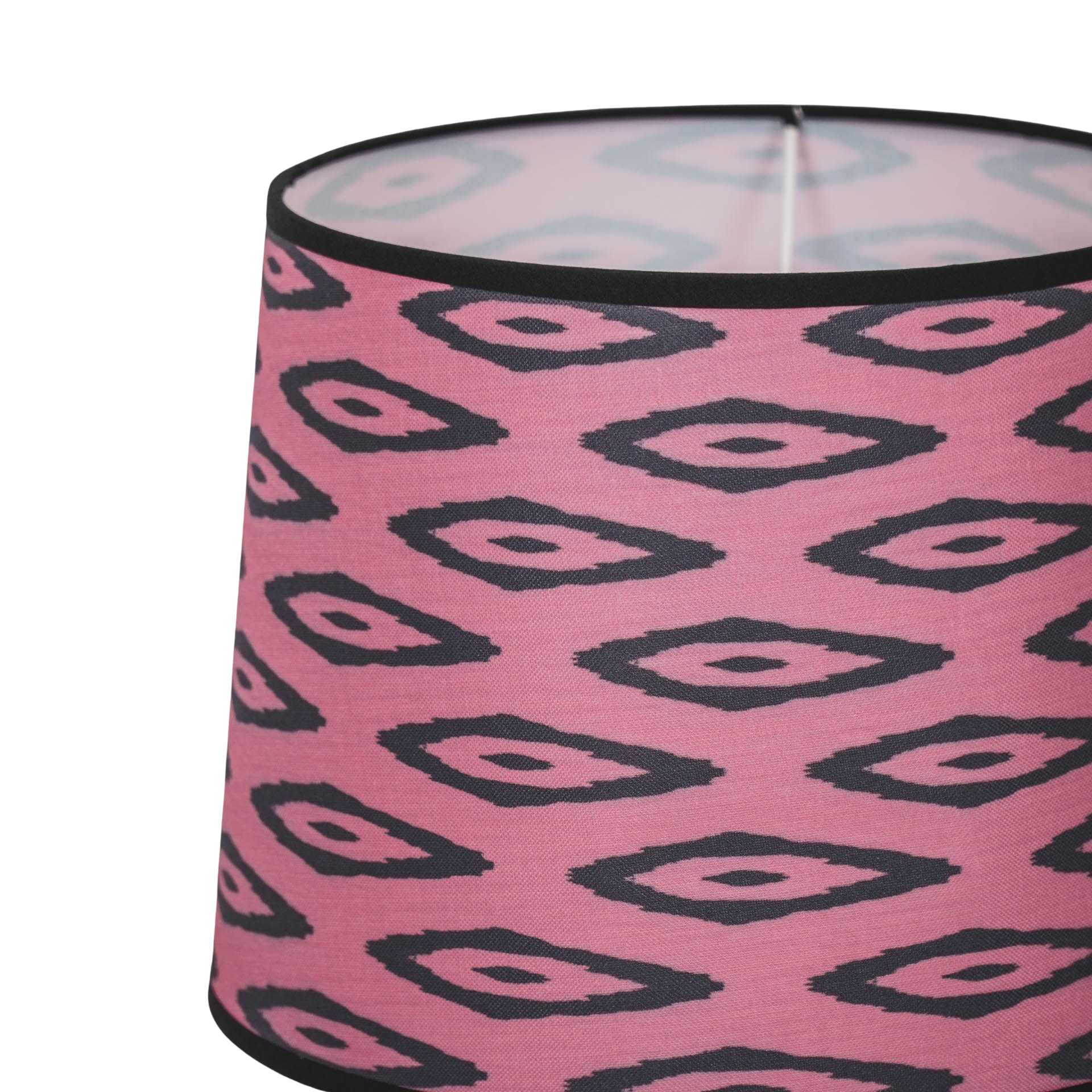 Lampenkap - Kelim Print - Polyester - Roze/Zwart-26x30x23 cm