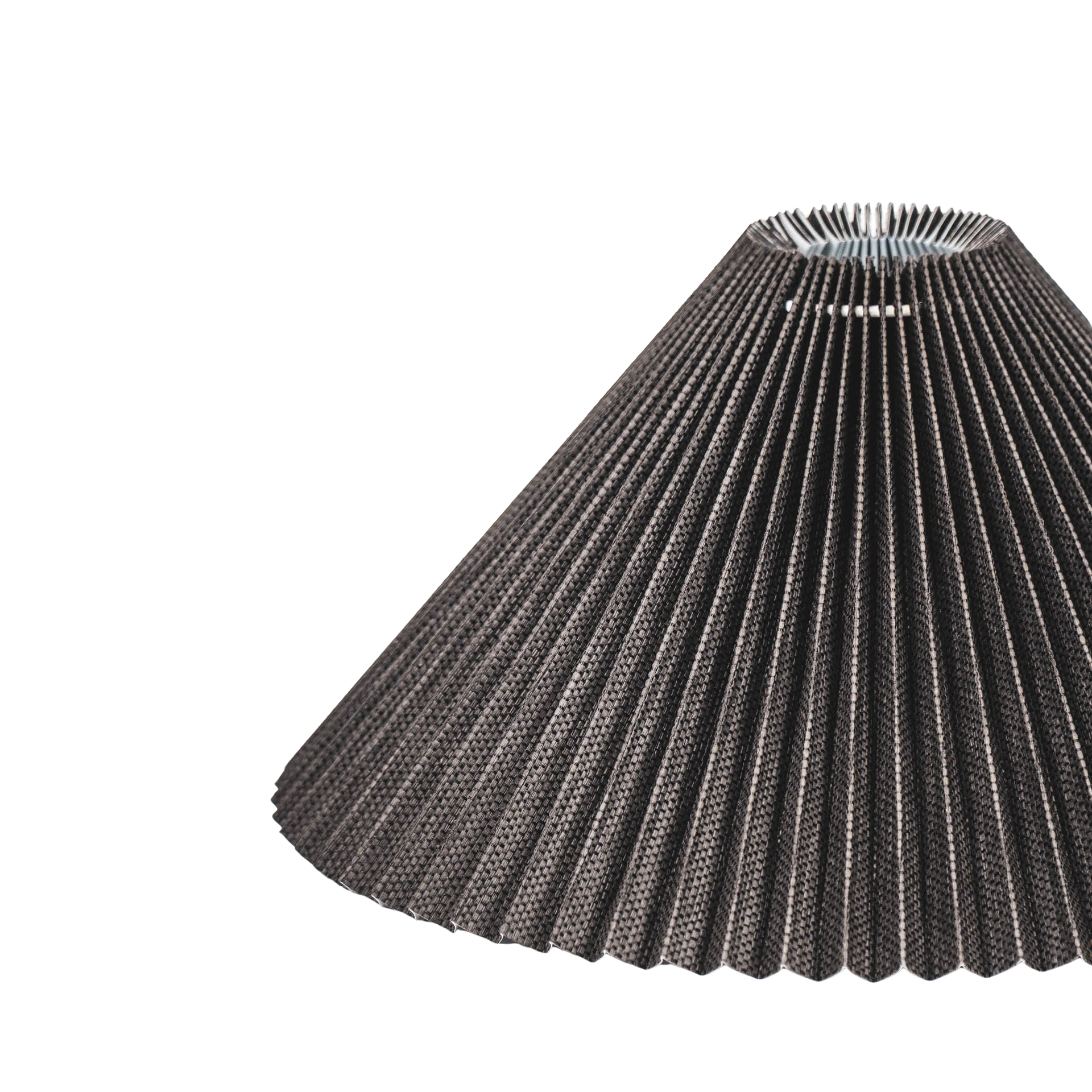 Lampenkap - Plissé - Polyester - Zwart - 8x35x17 cm