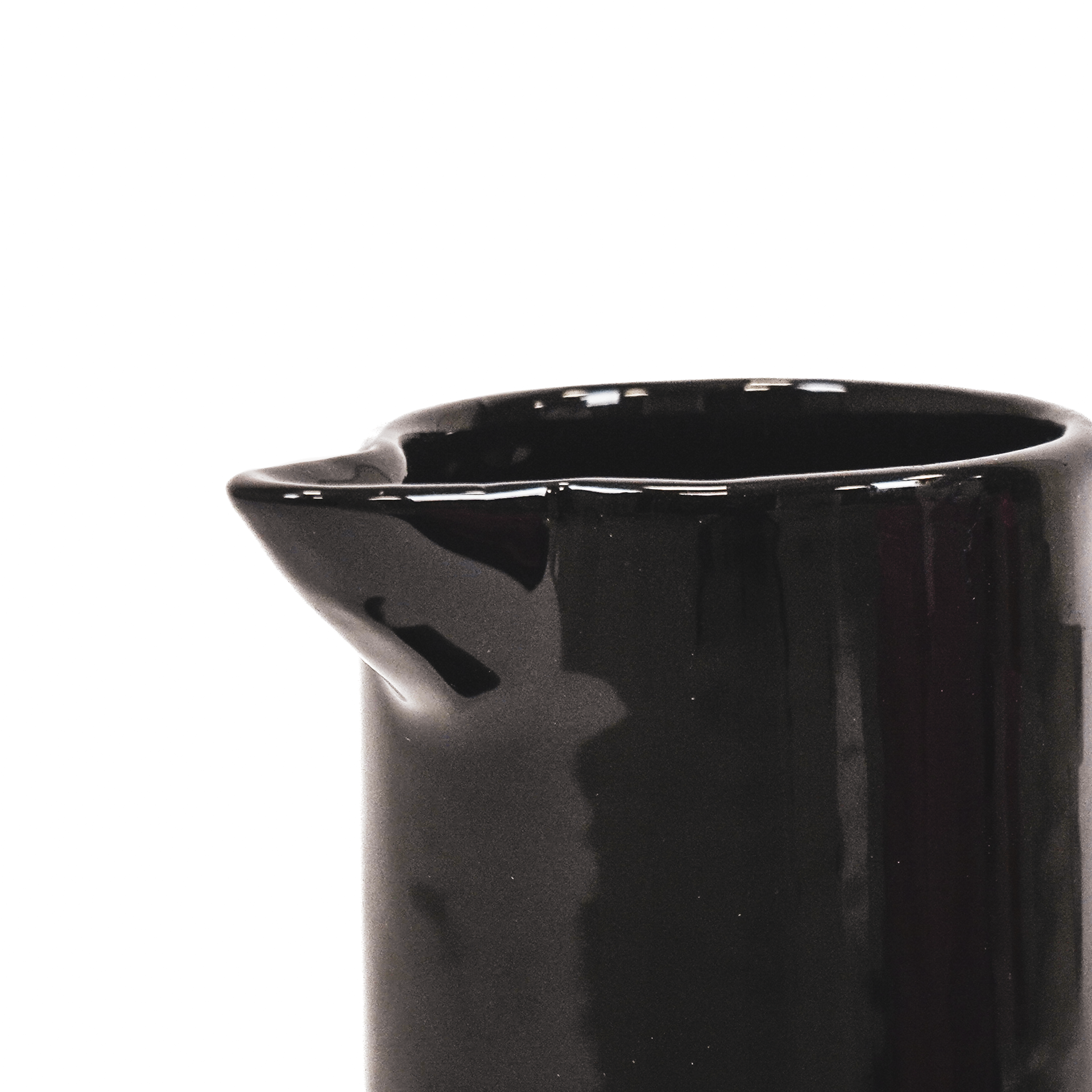 Vaas - Romeinse Kruik - Zwart - Newbone China - 17,5x17,5x27,5cm