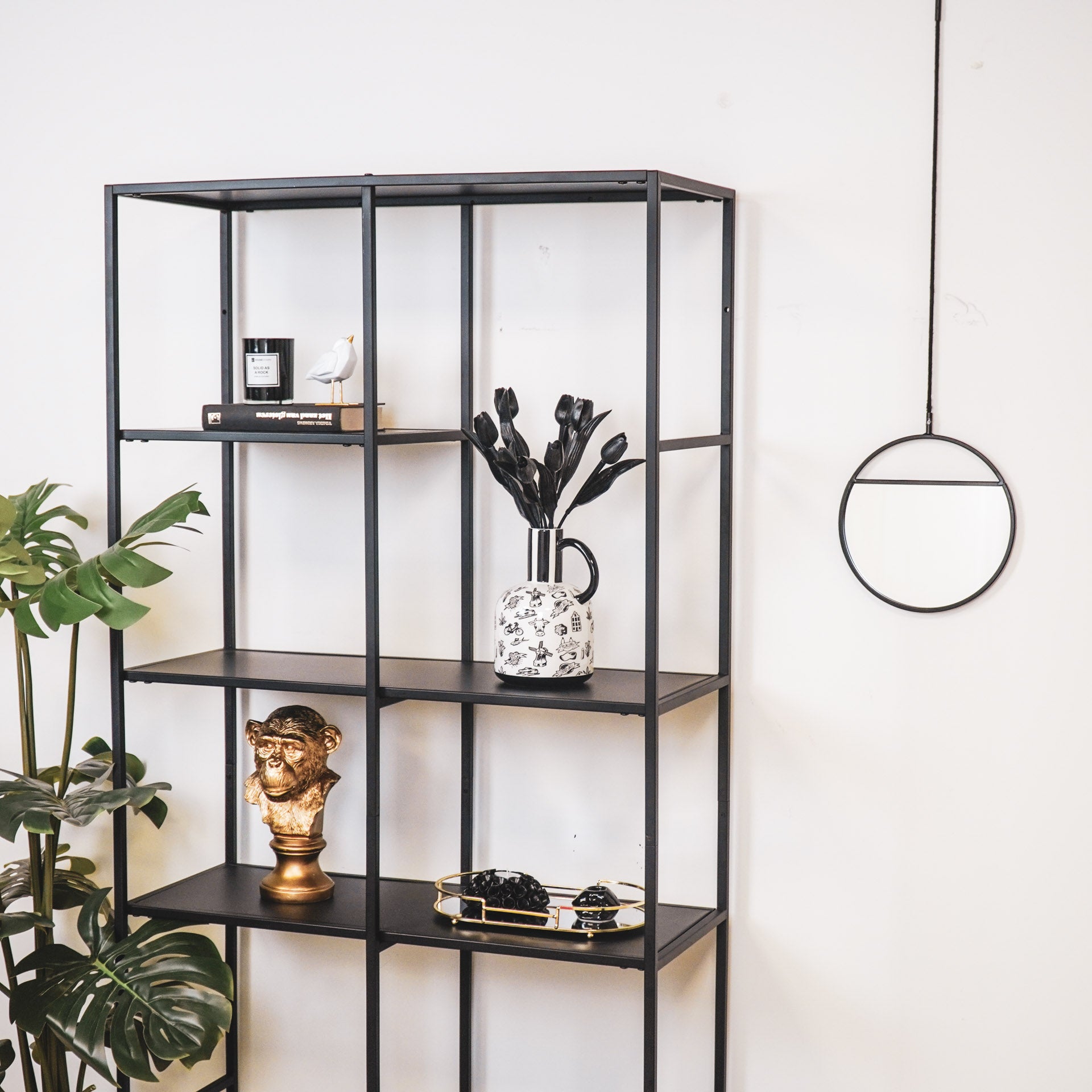 Vaas - Romeinse Kan - Dutch Black Design - Keramiek - 16x14x21,5cm