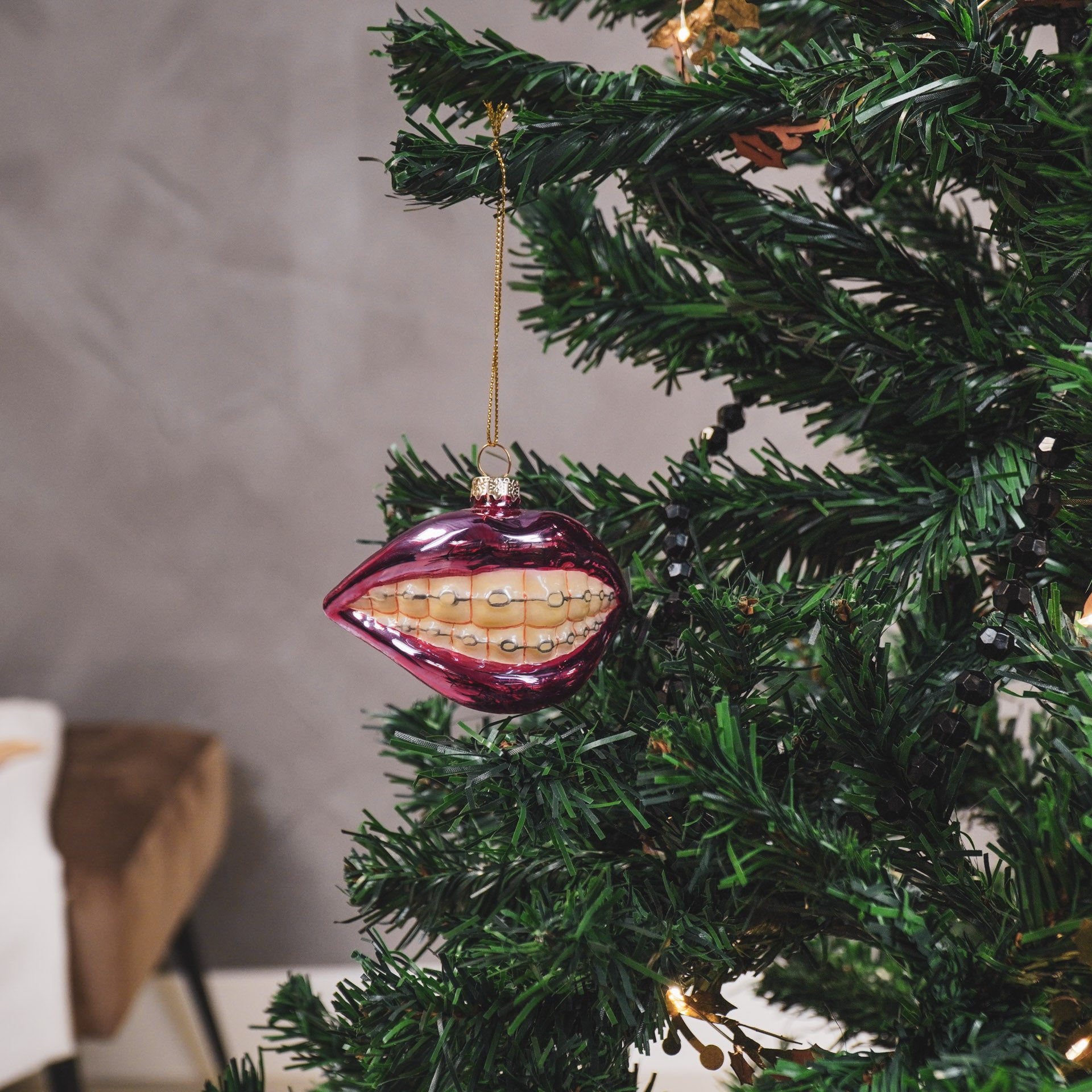 Kerstversiering - Kersthanger - Beugelbekkie - Glas - Roze - 9x6,5x6,5cm