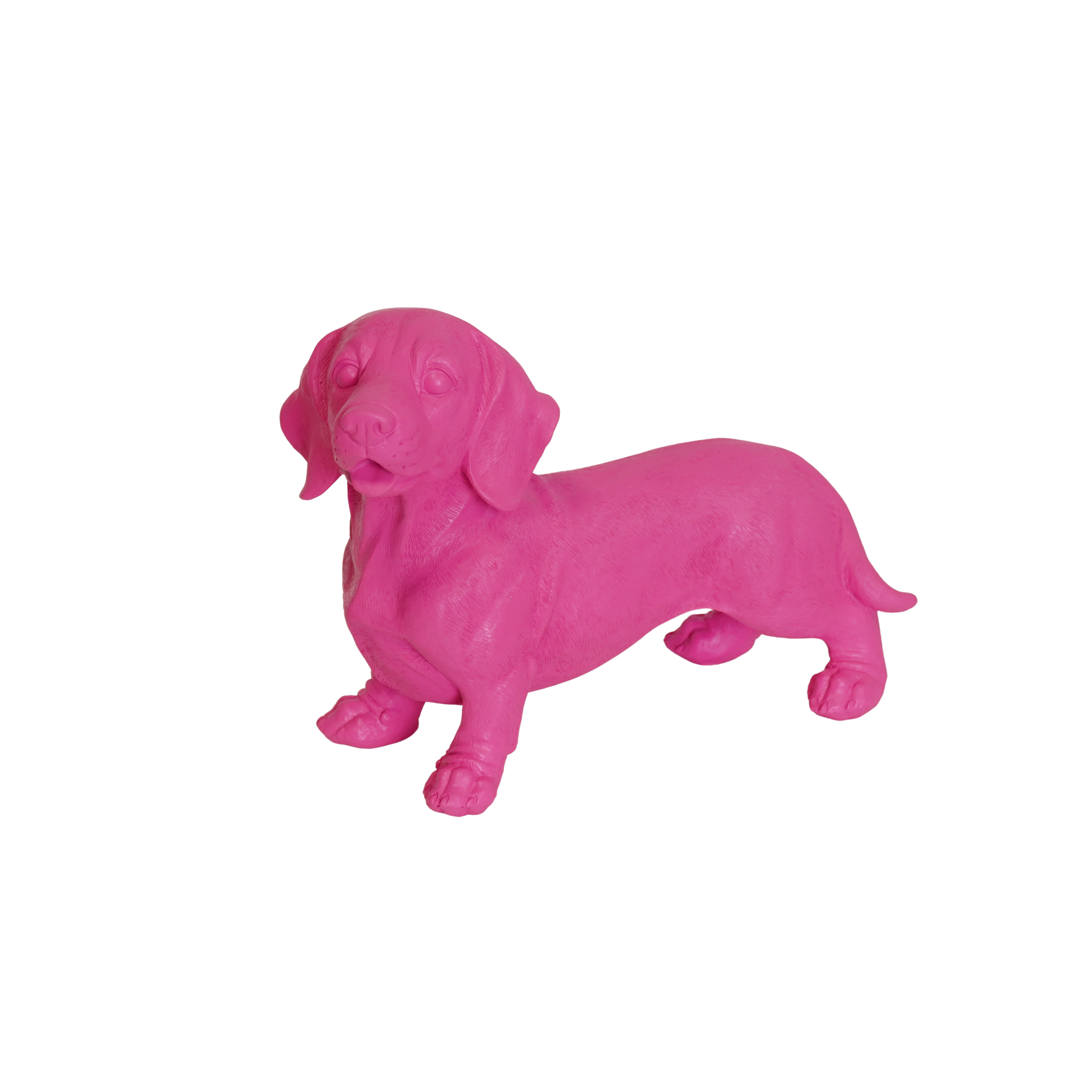 Ornament - Teckel - Polyresin - Pink - 20x8x15cm