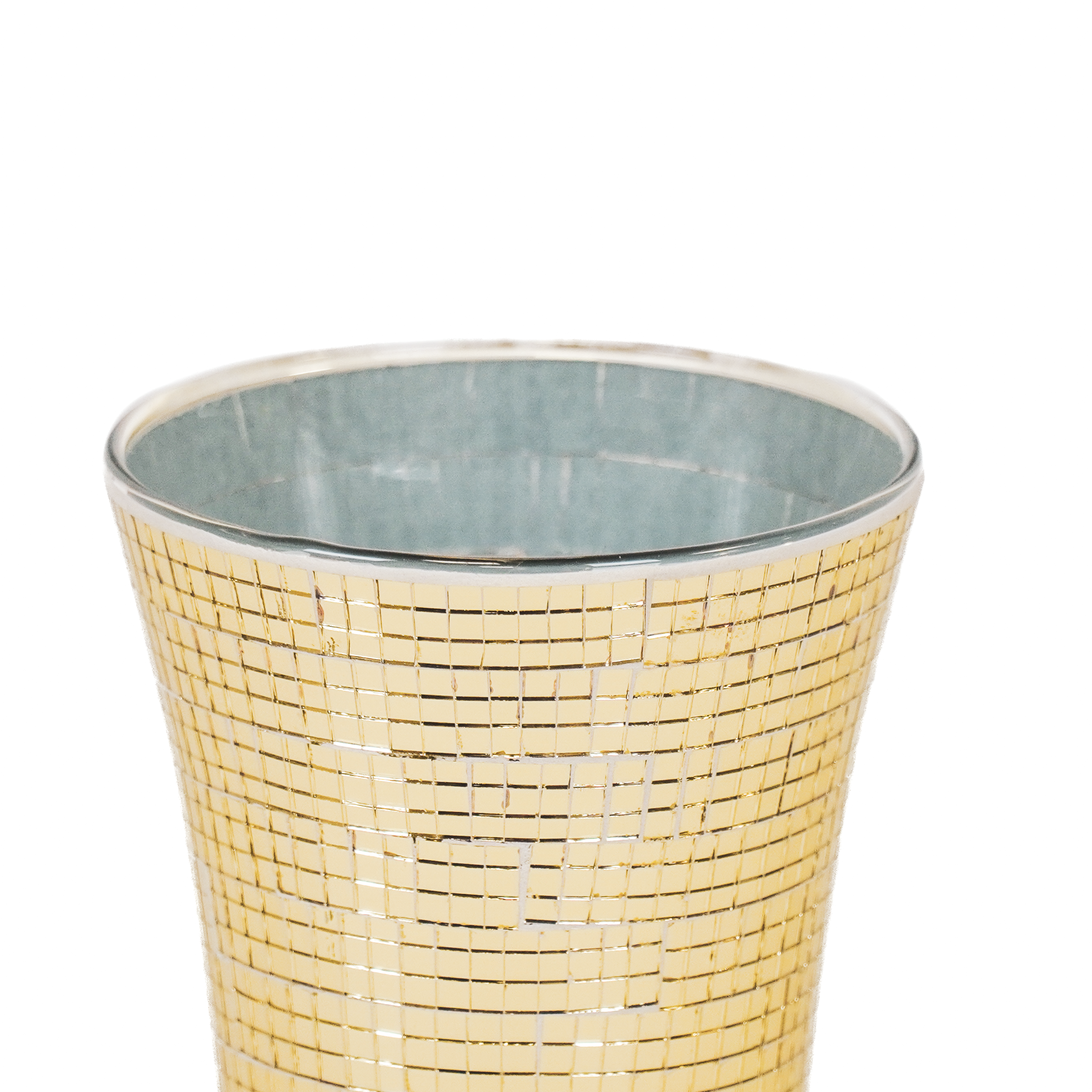 Vaas - Disco - Plastic/Glas - Goud - 12,5x12,5x30cm
