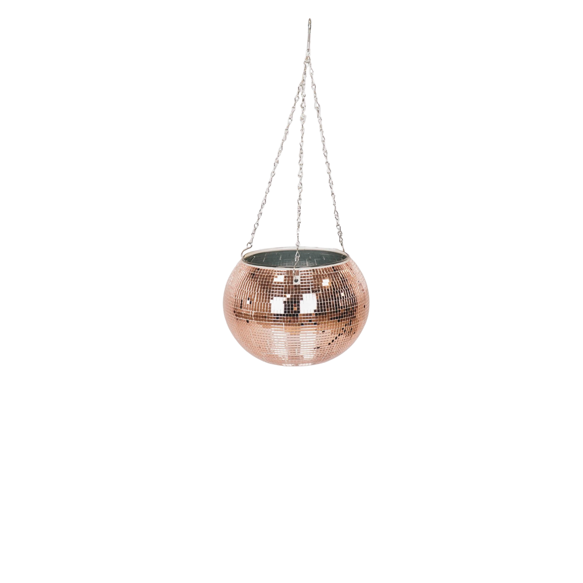Hangende Vaas - Disco - Glas - Rose Goud - 25x25x25cm