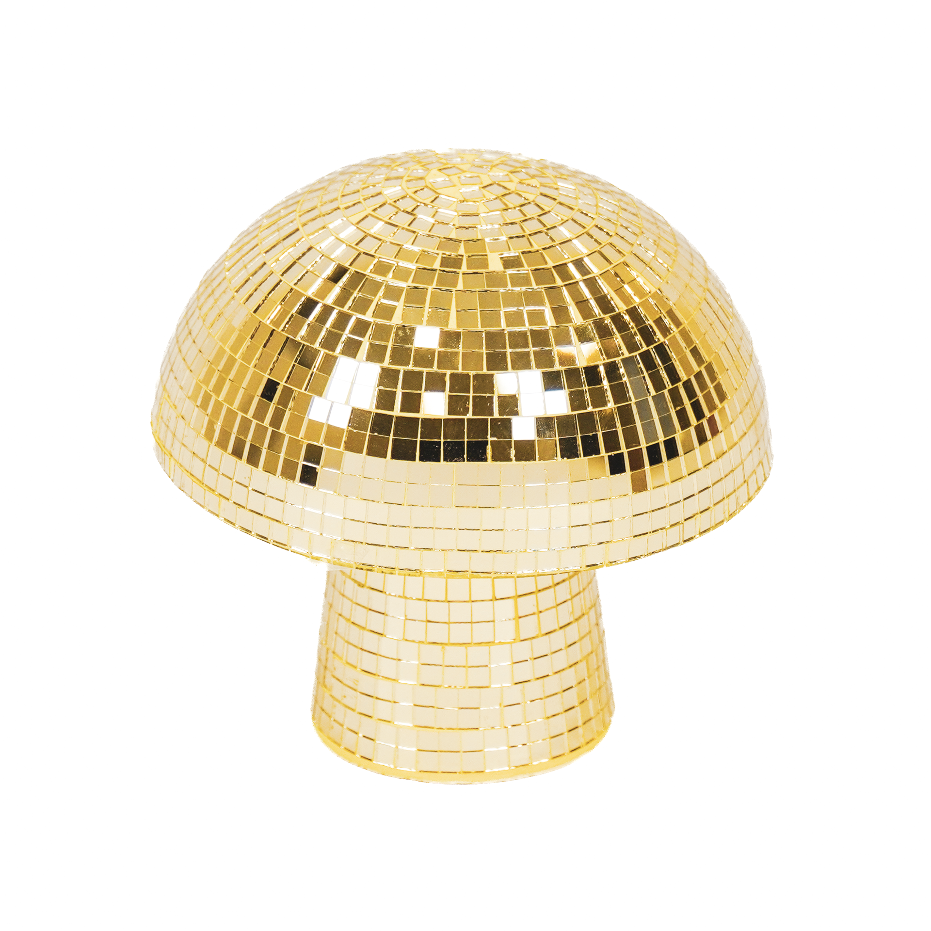 Beeld - Disco - Mushroom - Glas/Keramiek - Goud - 14x14x14cm