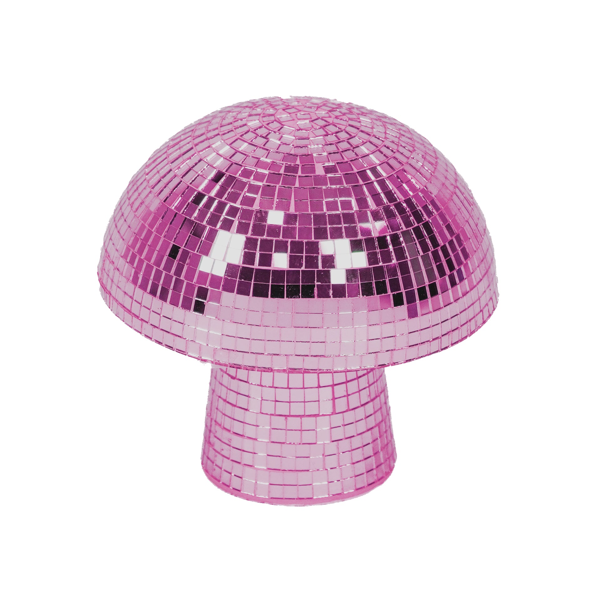 Beeld - Disco - Mushroom - Glas/Keramiek - Roze - 14x14x14cm