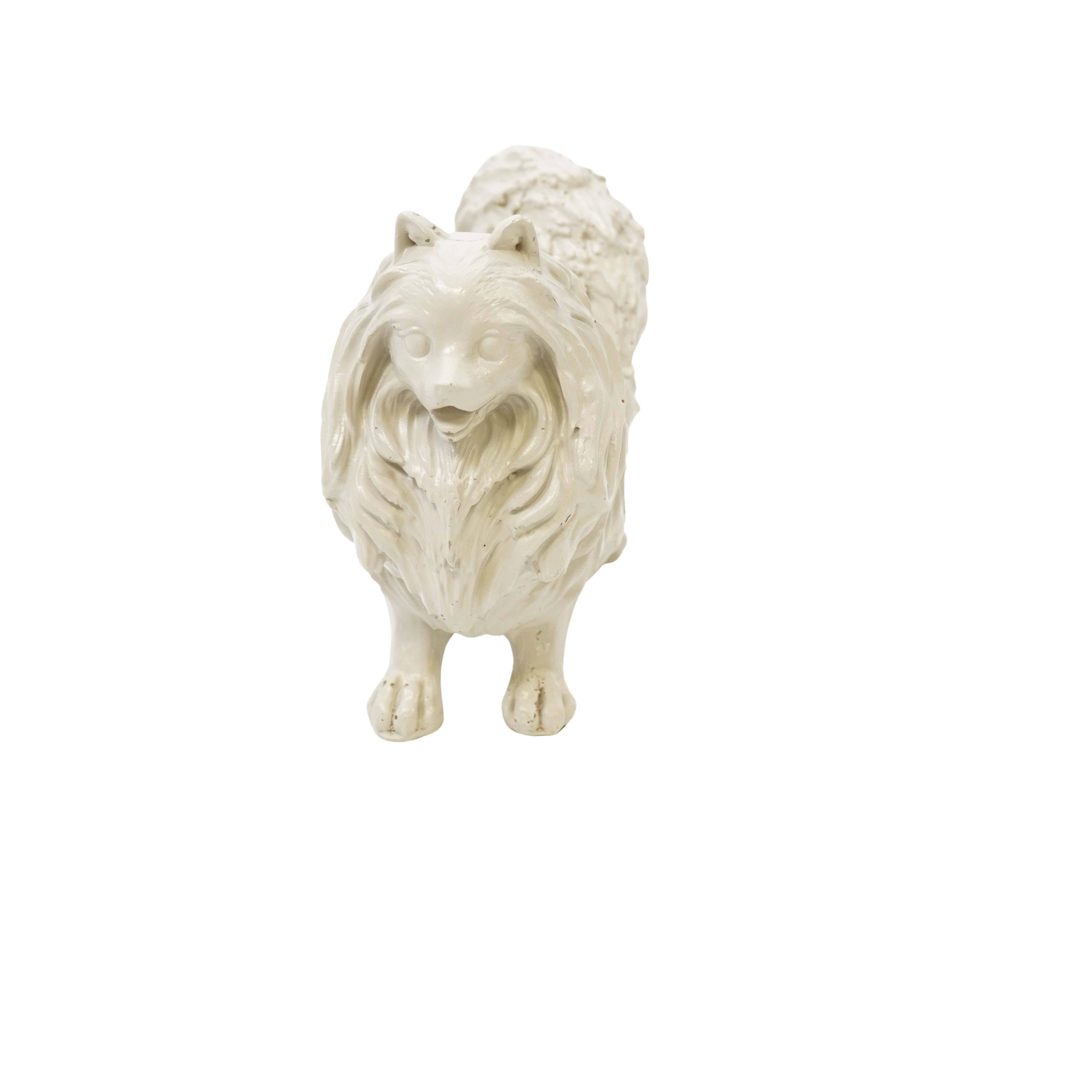 Ornament - Pomeriaan - Hond - Polyresin - Zand - 10.5x5x9cm