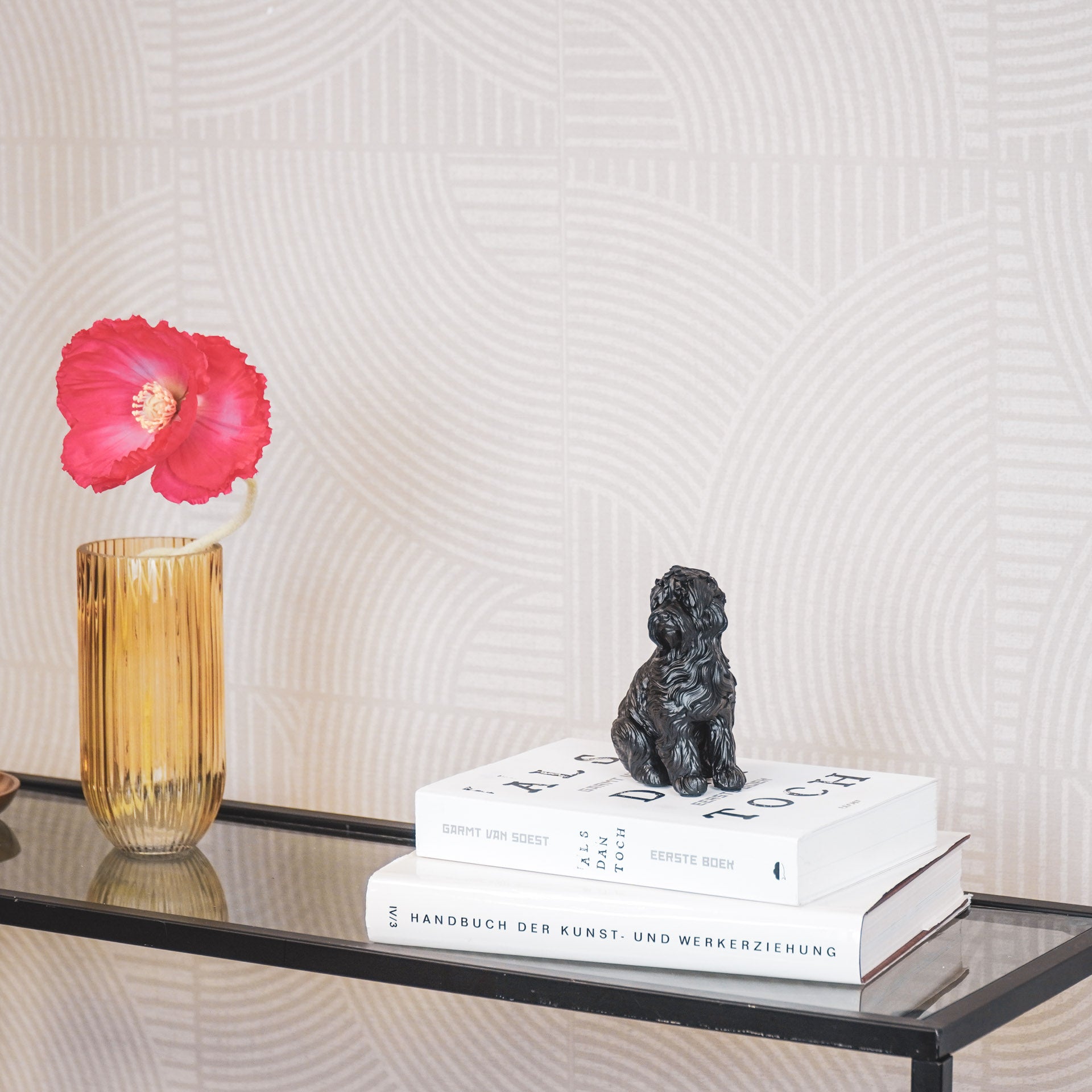 Ornament - Labradoodle - Polyresin - Zwart - 10,5x5x9cm