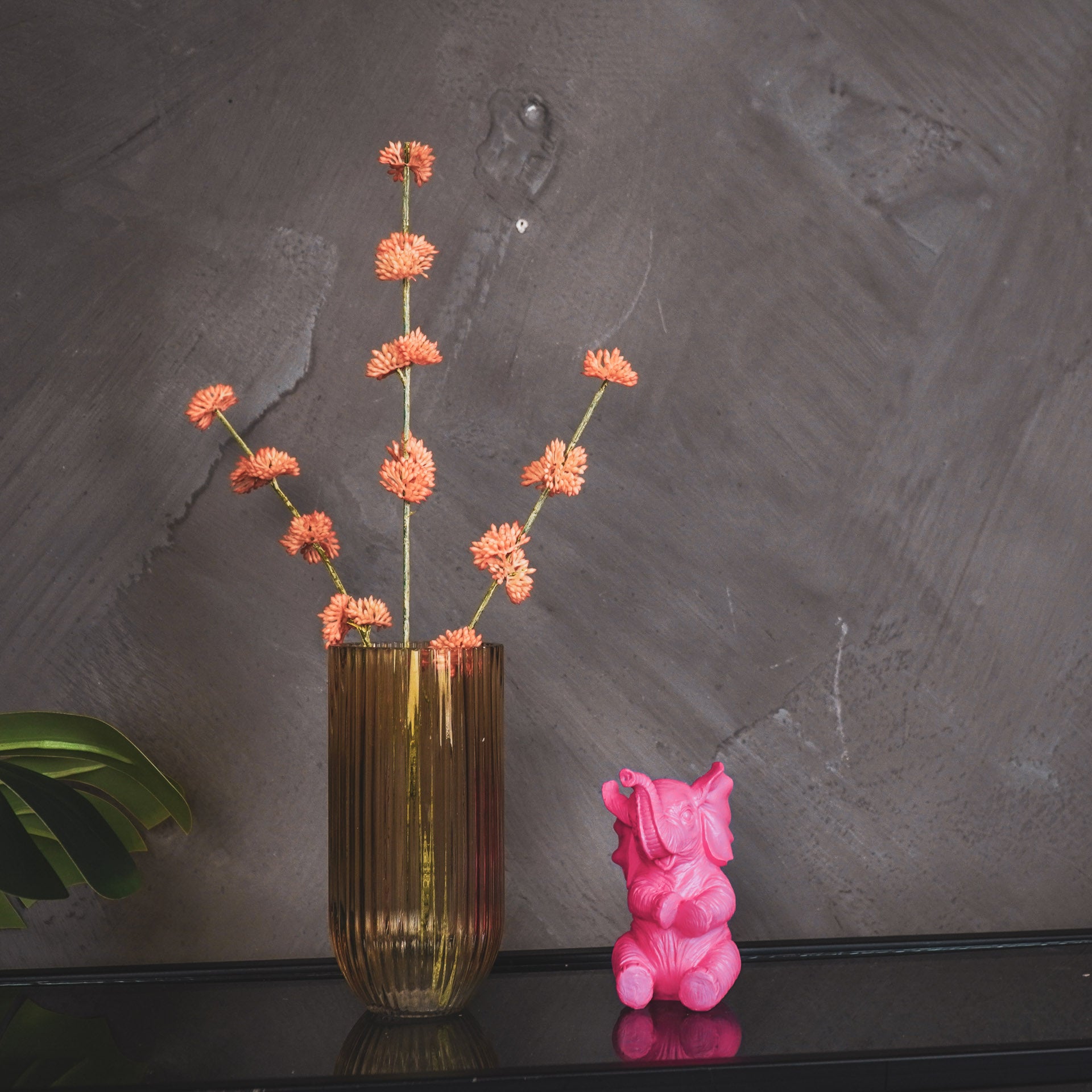 Ornament - Olifant - Polyresin - Roze - 7x7x11cm