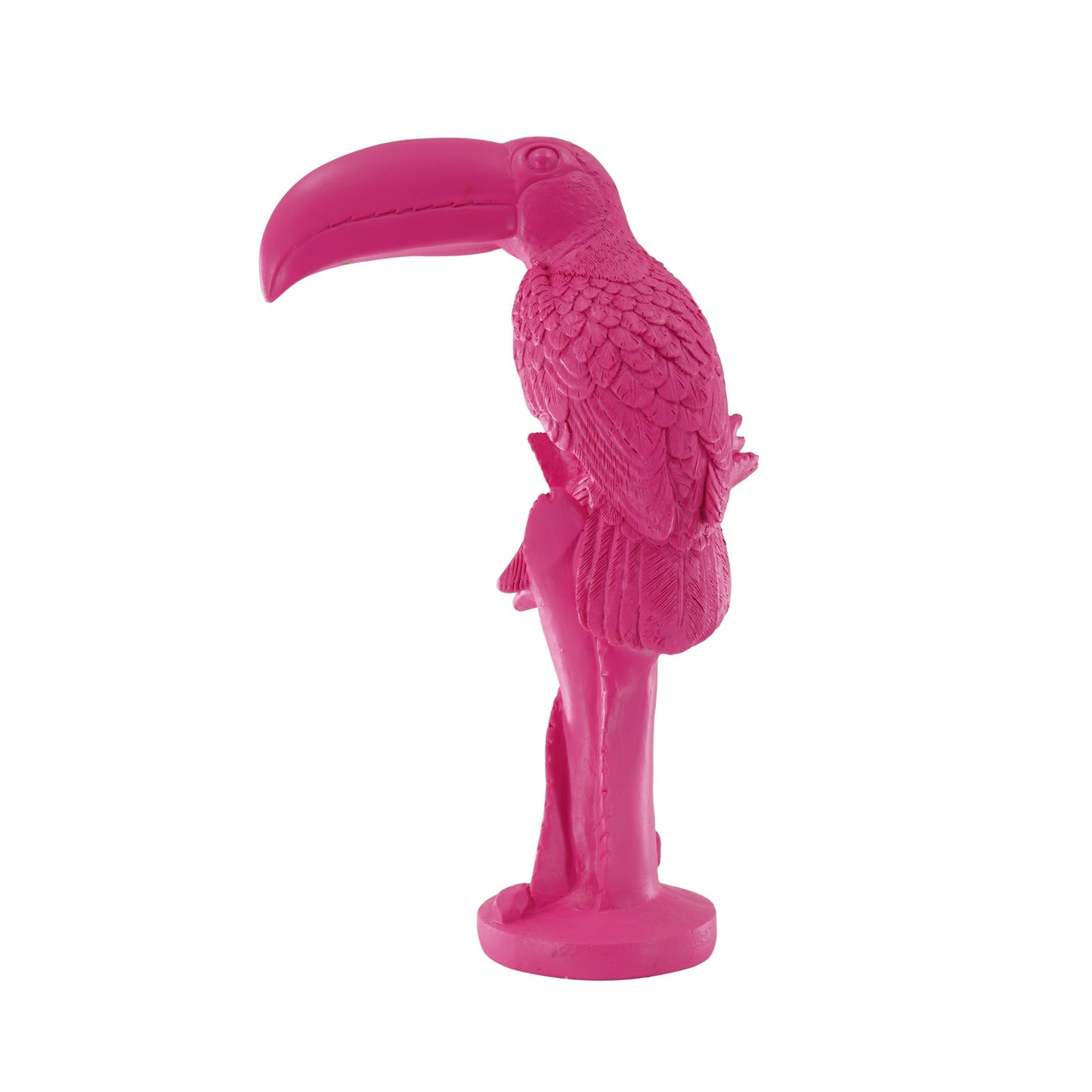 Ornament - Toekan - Polyresin - Roze - 18x9,5x29,5cm