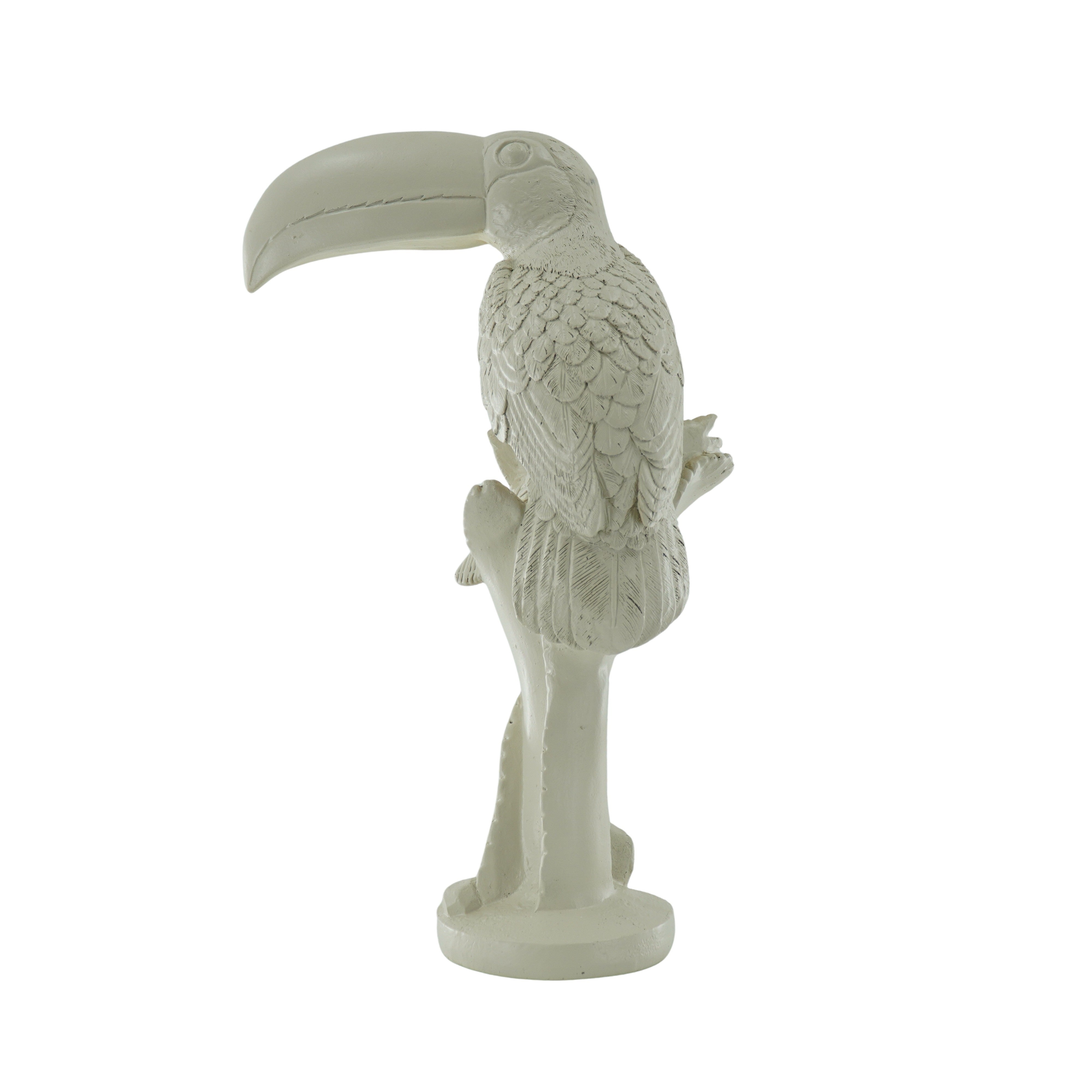 Ornament - Toekan - Polyresin - Zand - 18x9,5x29,5cm