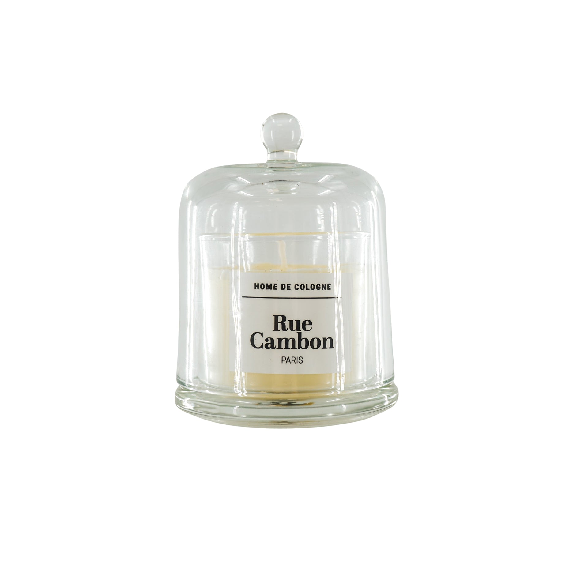 Geurkaars -Glazen Stolp Rue Cambon Parijs - 100gram