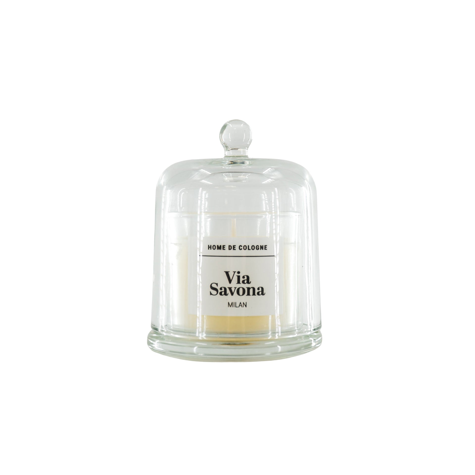 Geurkaars -Glazen Stolp Via Savona Milaan - 100gram