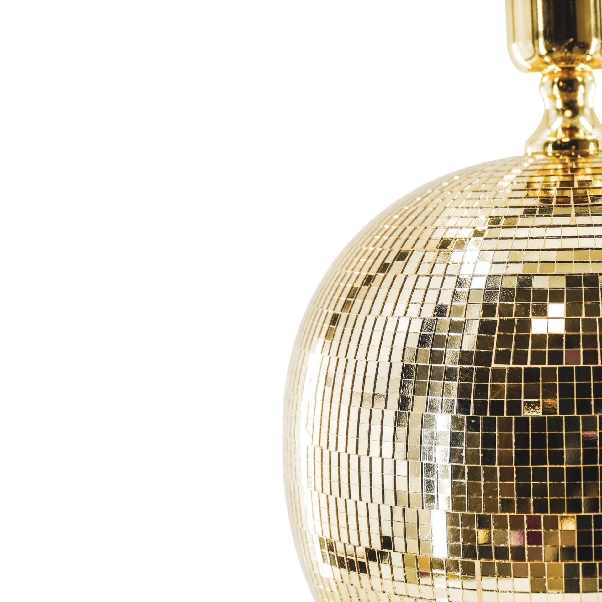 Tafel lamp - Disco Bol - Glas - Goud - 20x20cm