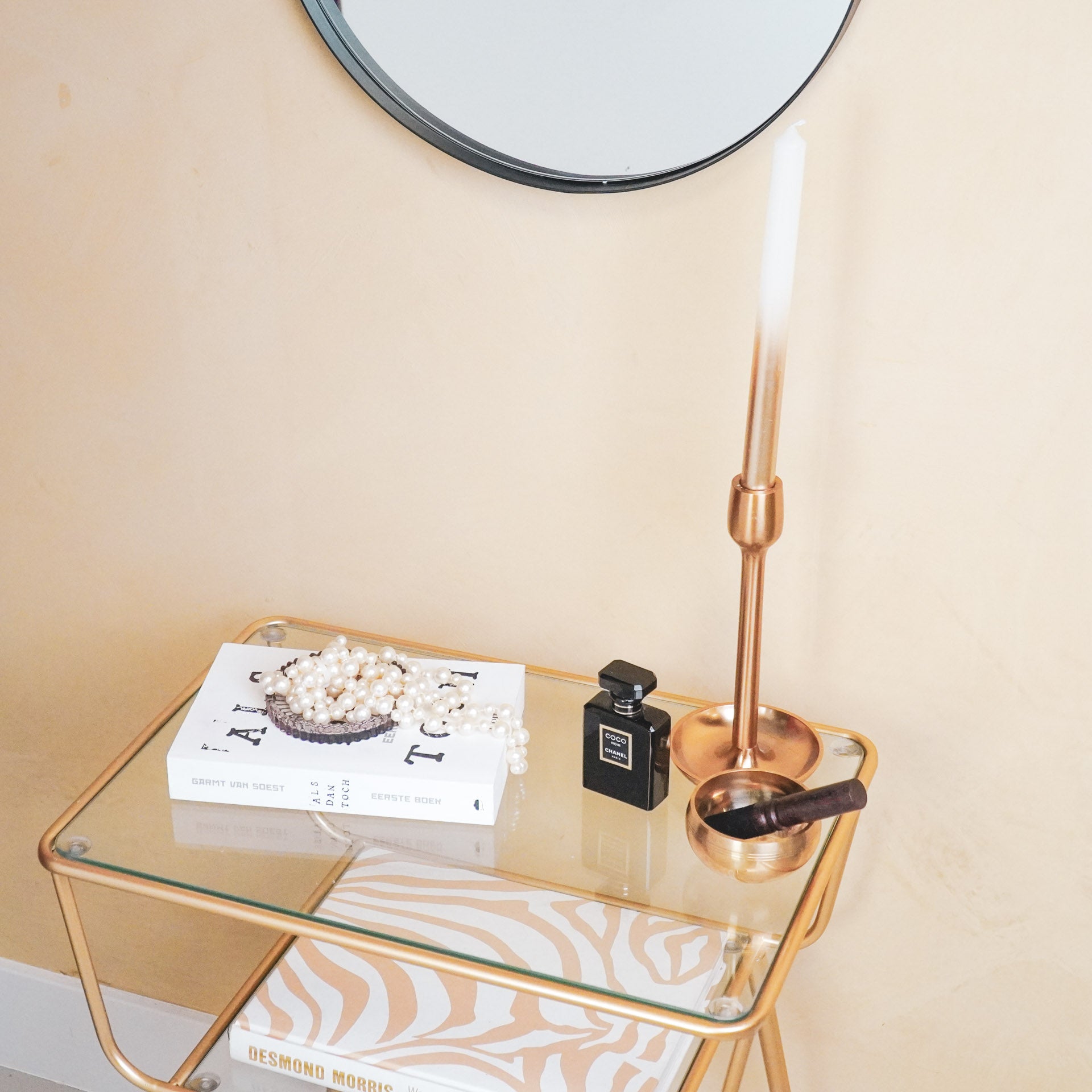 Onderzetter - Glas - Bruin - 10x1,5cm