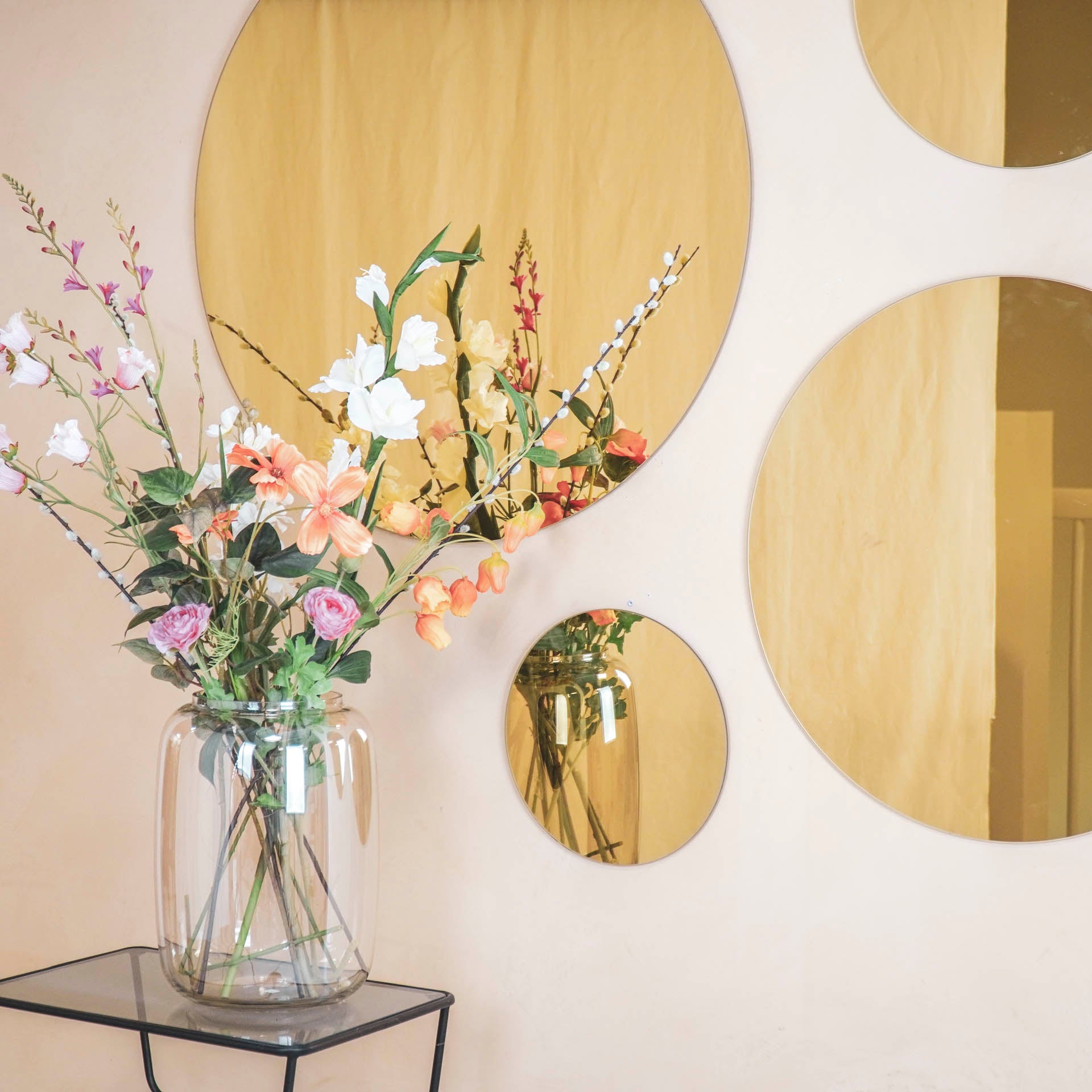 Spiegel - Rond - Goud Glas - 40x1x40m