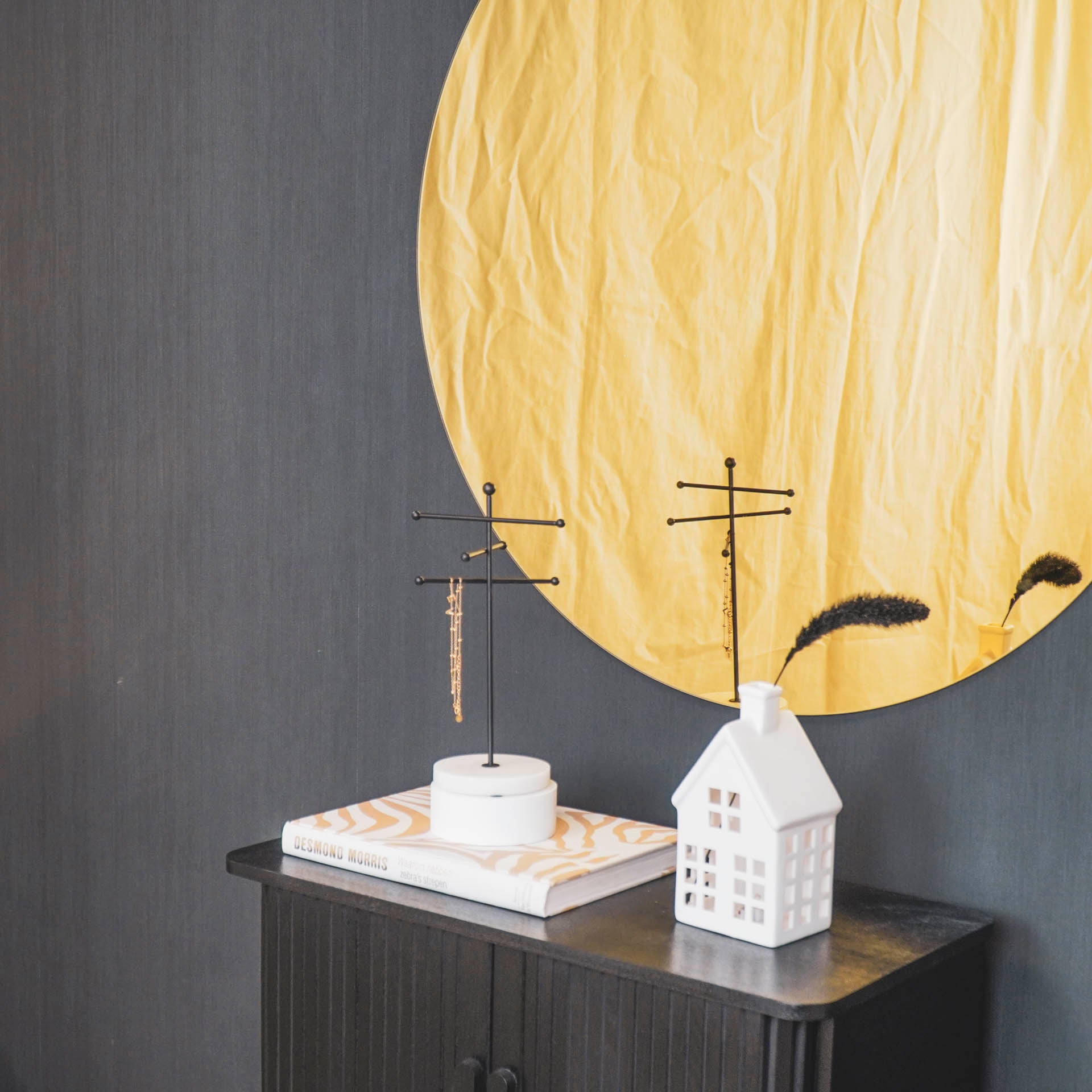 Spiegel - Rond - Goud Glas - 80x1x80m