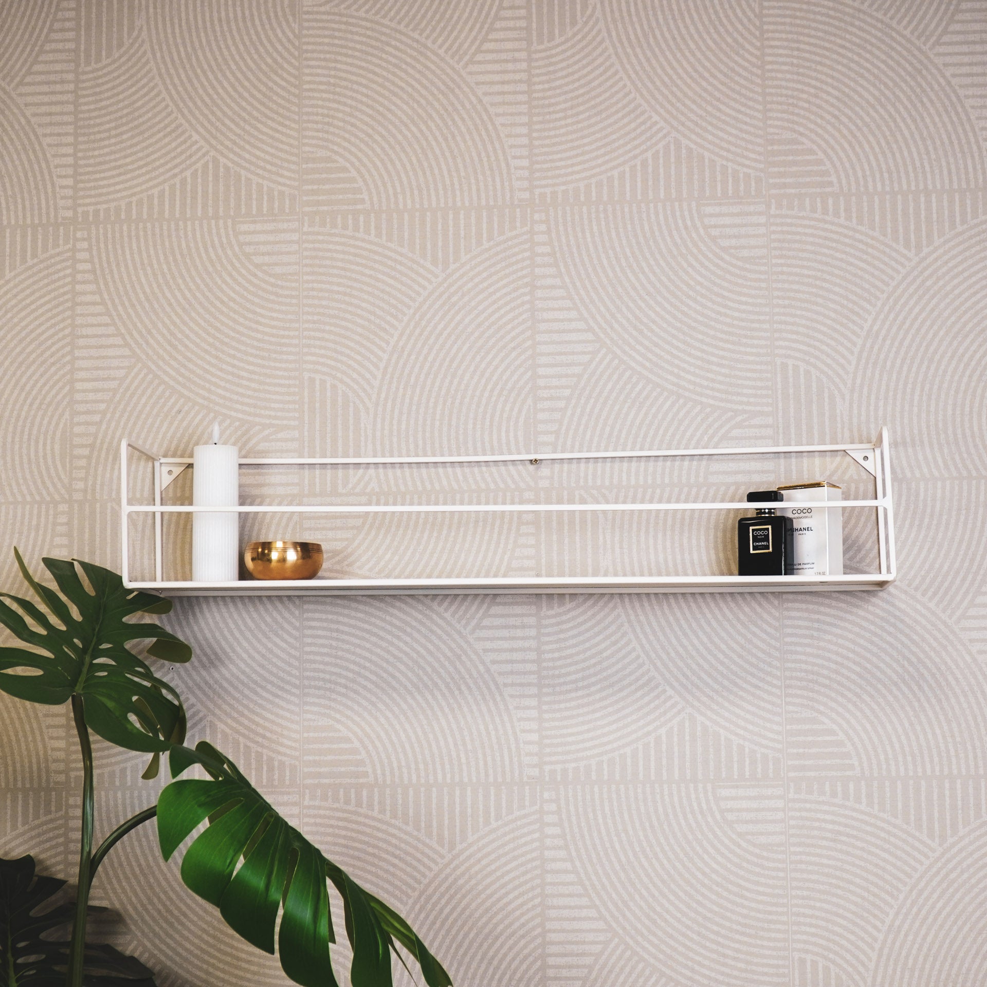 Wandplanken - Metaal - Zand - Set van 2 - 40x14x16 | 80x14x16cm