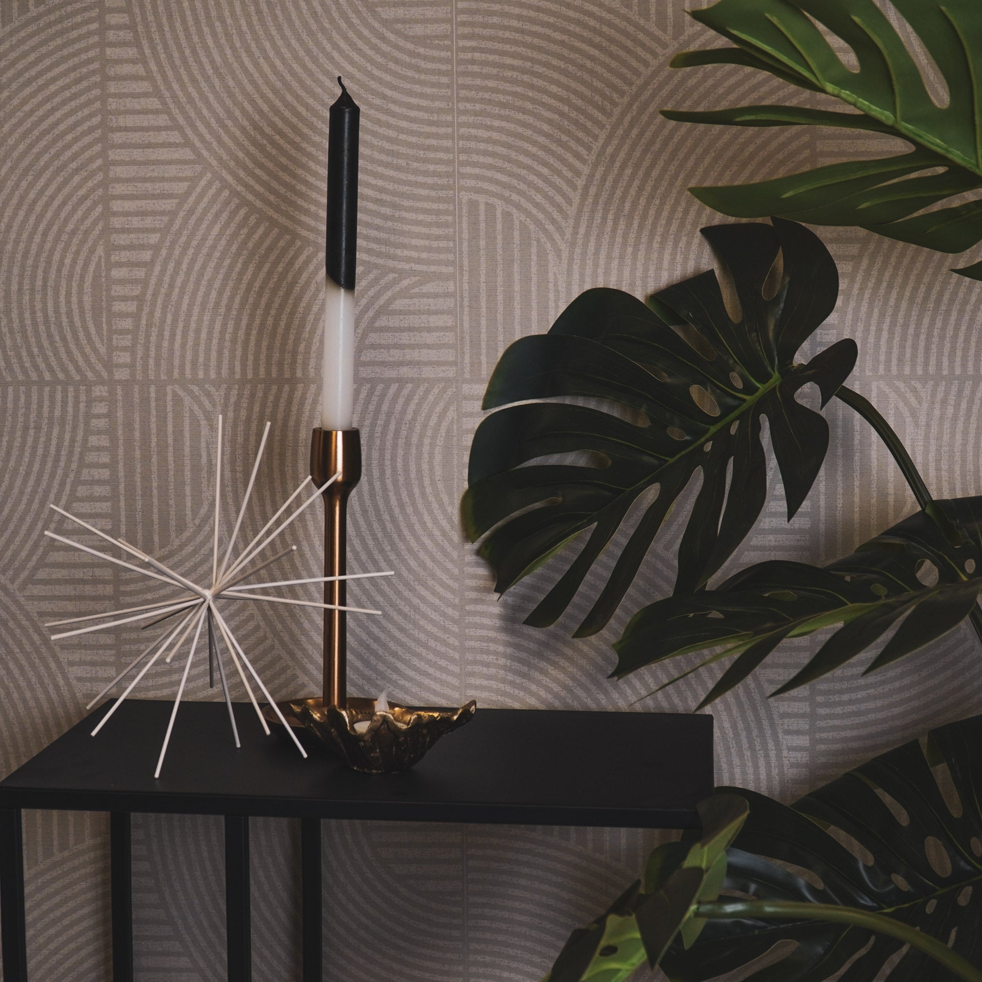 Ornament - Vuurwerk - Metaal - Zand - 25x25x25cm