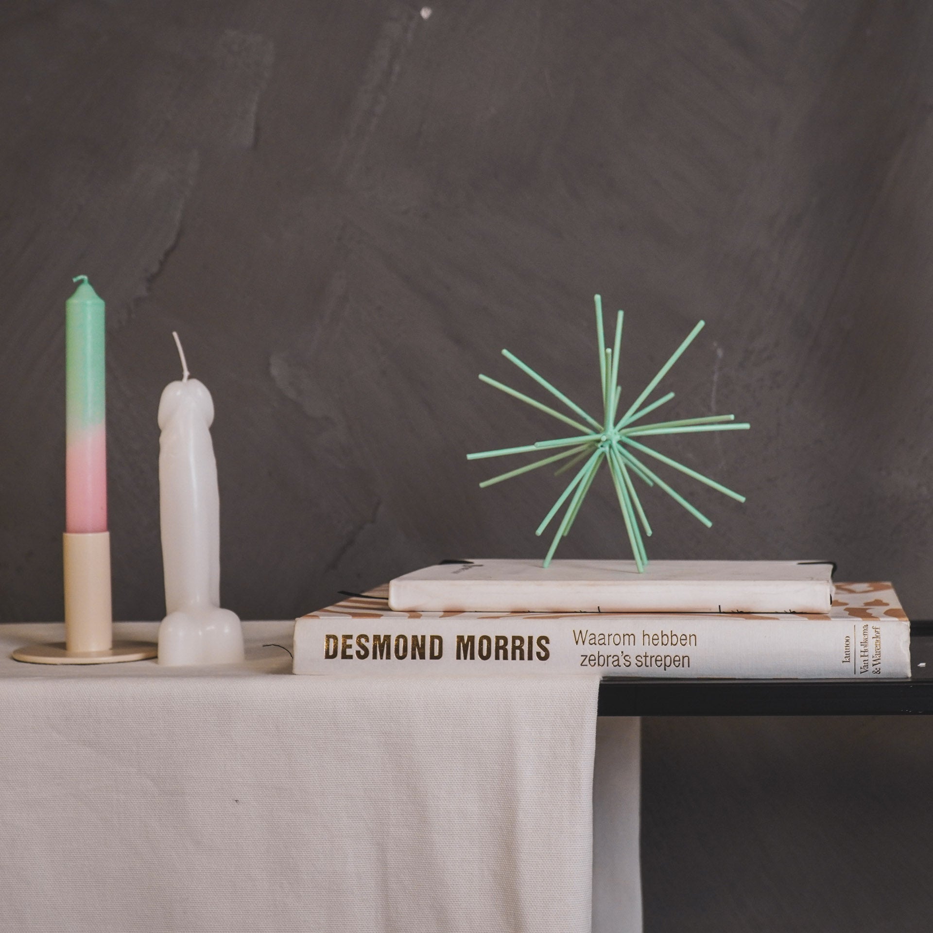 Ornament - Vuurwerk - Metaal - Mint Groen - 15x15x15cm