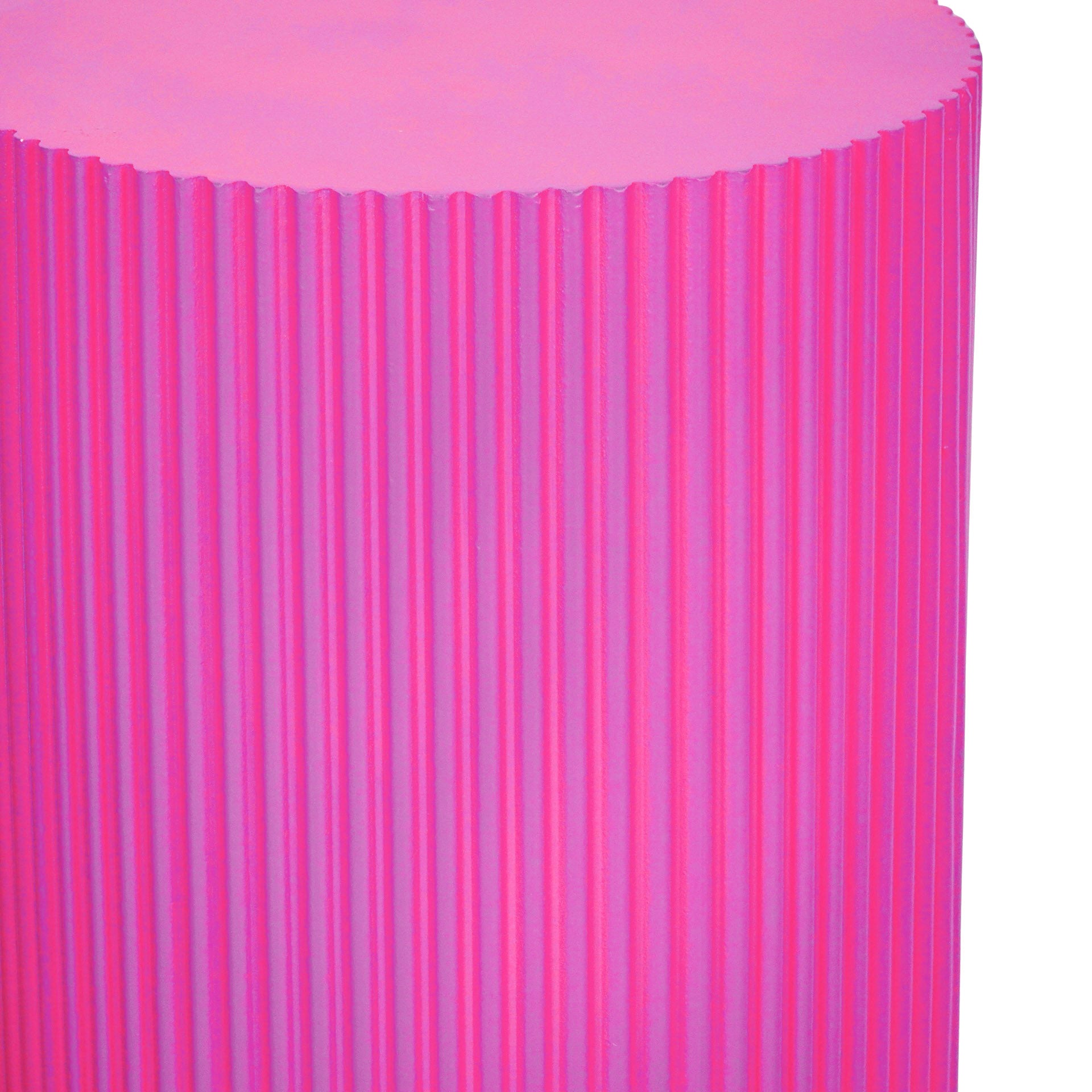 Bijzettafel /Pilaar- Cilinder - MDF - Neon Roze - 30x30x54cm