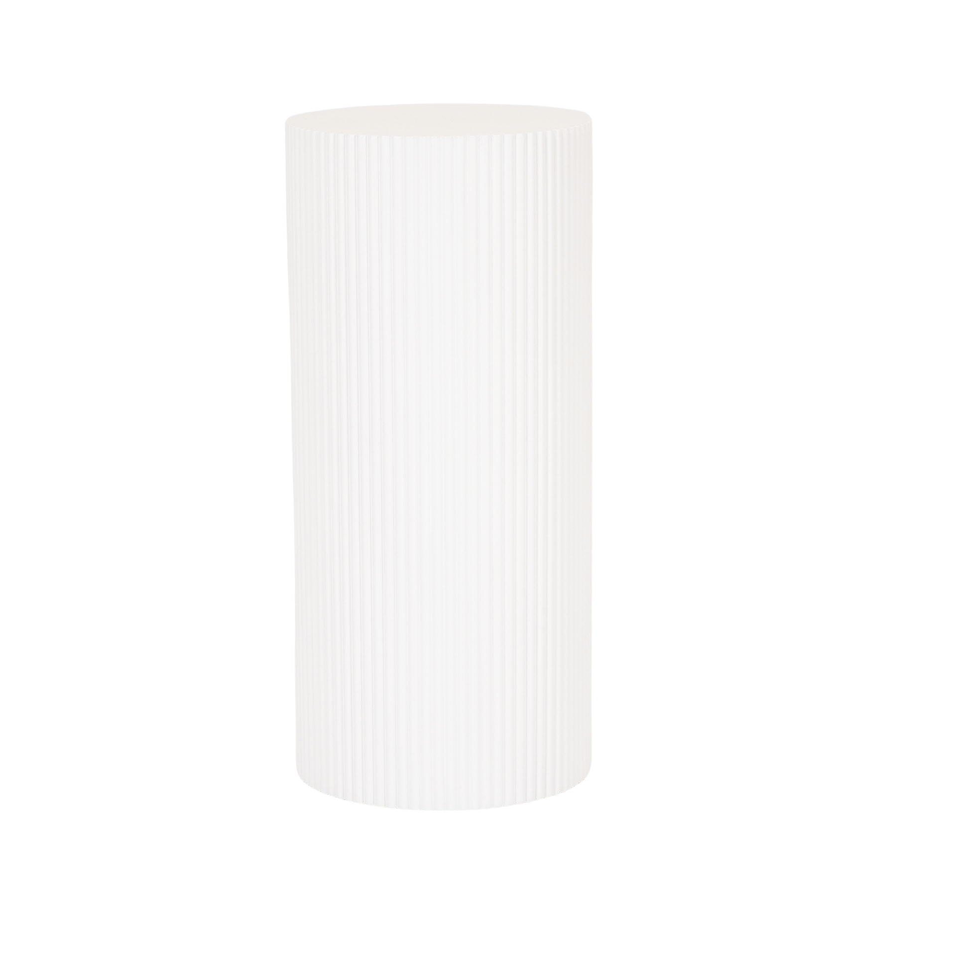 Bijzettafel /Pilaar- Cilinder - MDF - Wit - 30x30x65cm