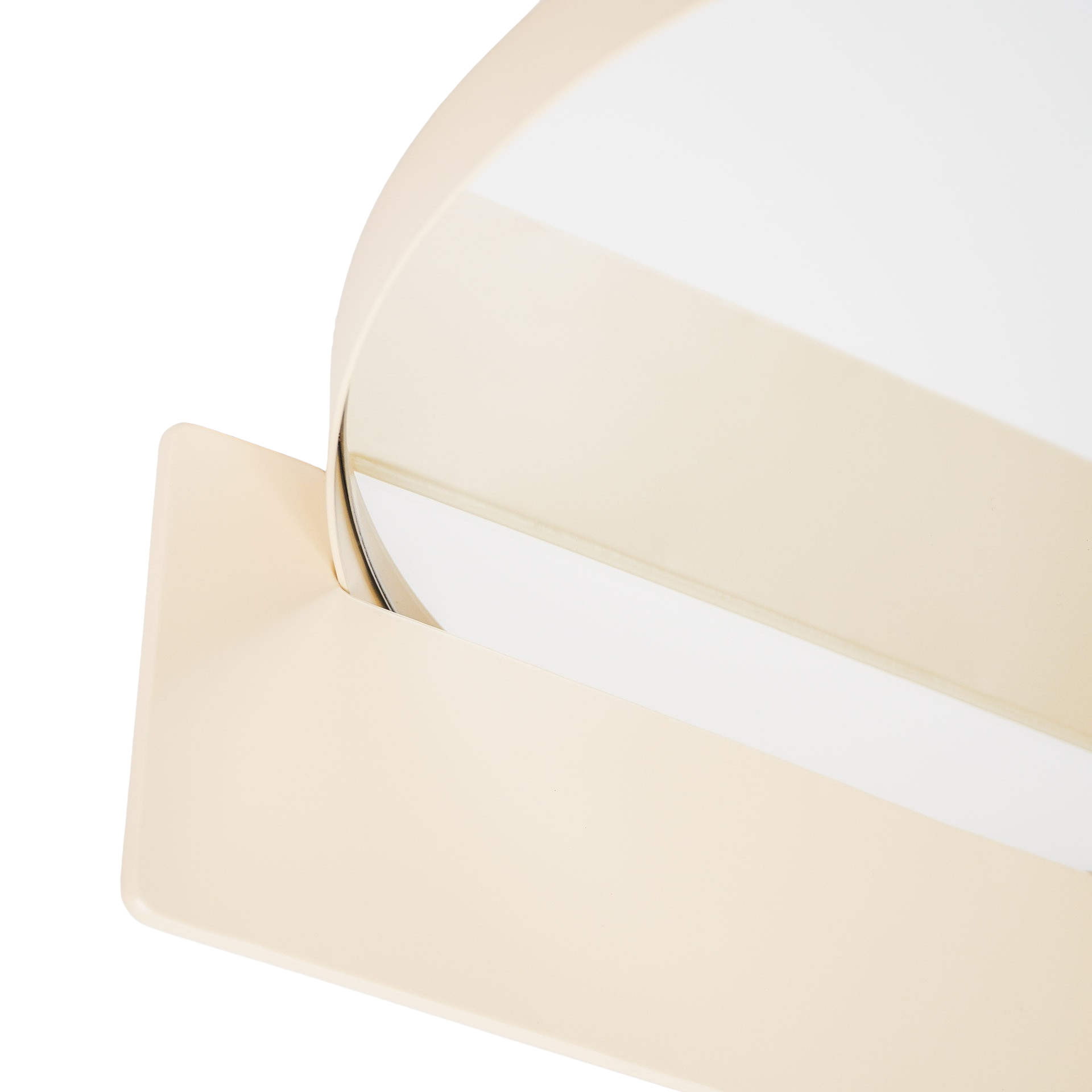 Ronde Spiegel met Plank- Zand - Ø40cm