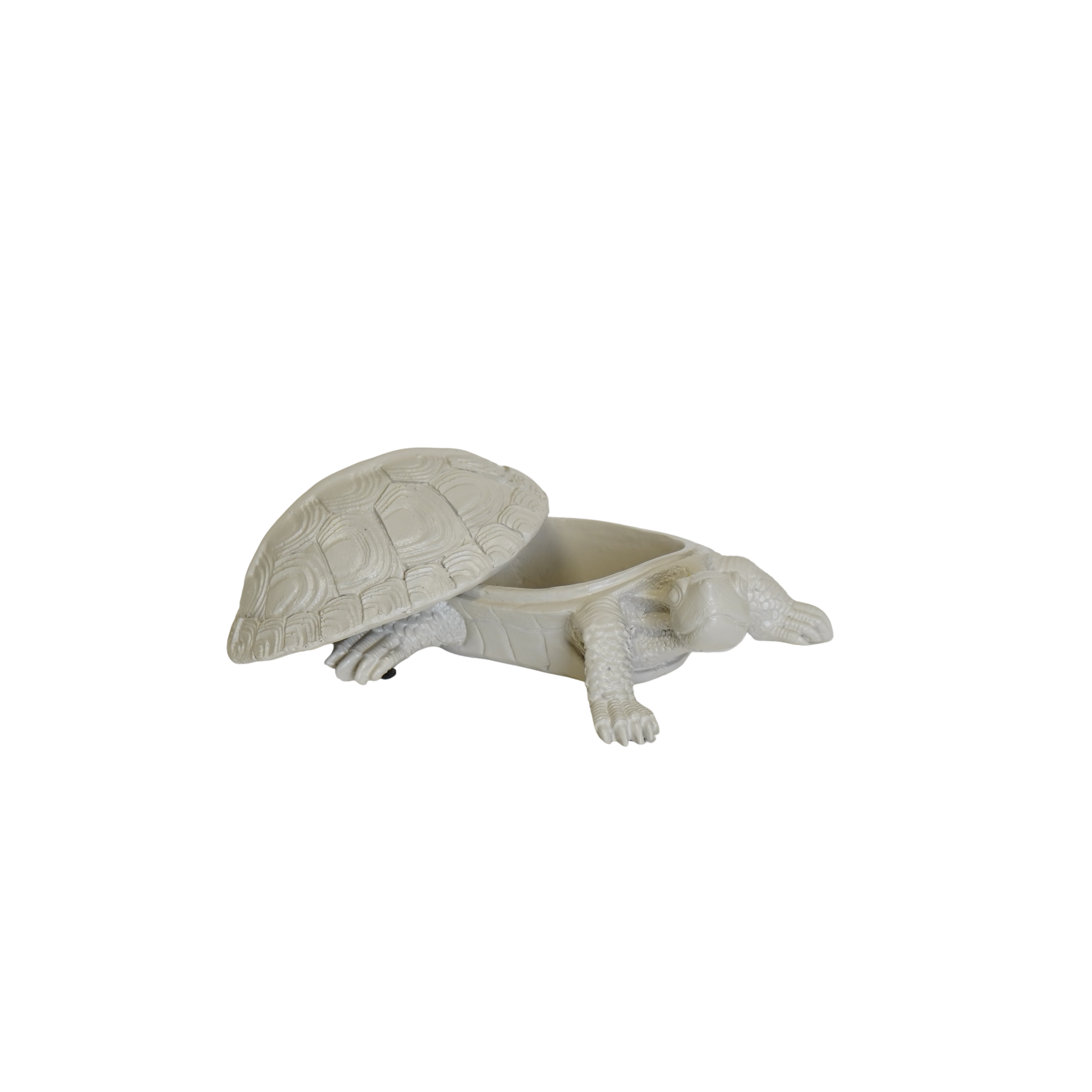 Ornament - Schildpad Box - Polyresin - Beige - 15.5x13.5x7.5cm