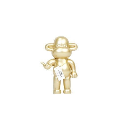 Ornament - Hang loose Aap Beeld 'The Legend' - Polyresin - Goud - 20,5x13,5x35cm