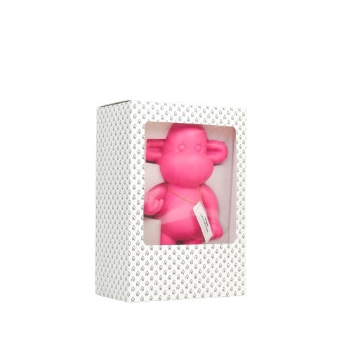 Ornament - Hang loose Aap Beeld 'The Legend' - Polyresin - Roze - 20,5x13,5x35cm