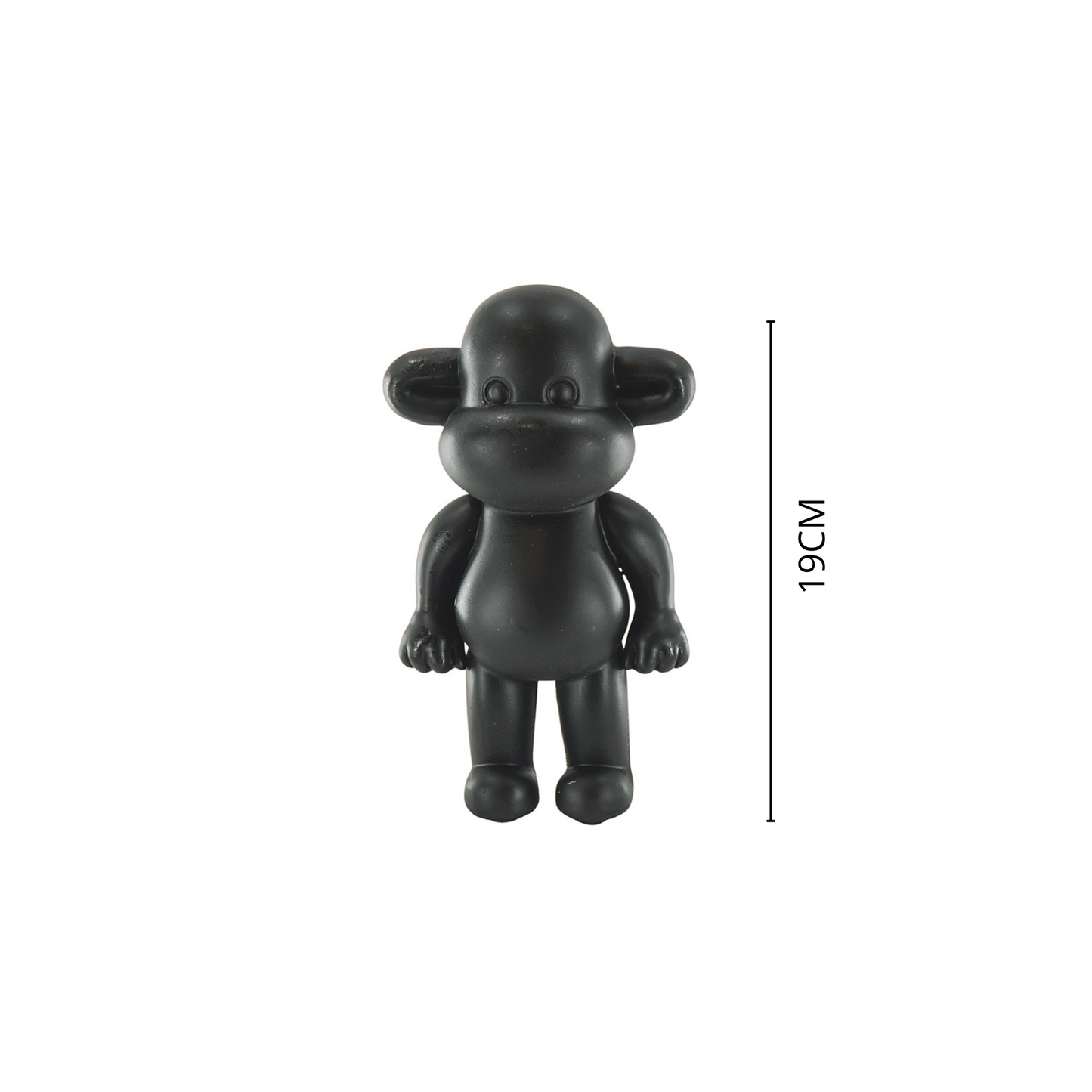 Ornament - Aap Beeld 'The Legend' - Polyresin - Zwart - 11x7x19cm