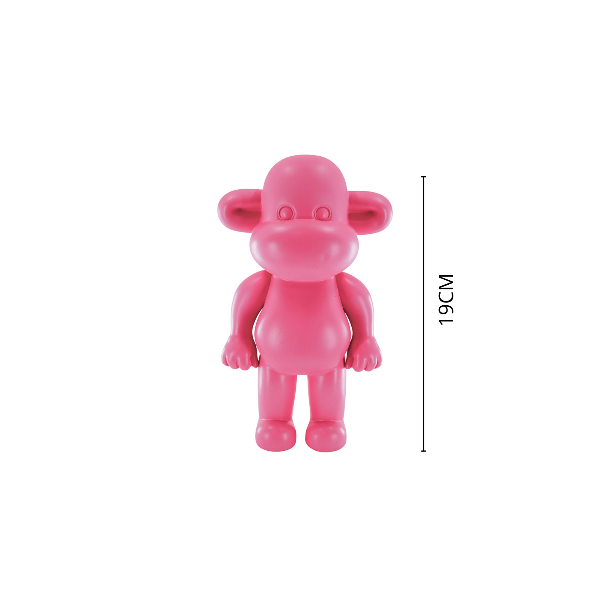 Ornament - Aap Beeld 'The Legend' - Polyresin - Roze - 11x7x19cm
