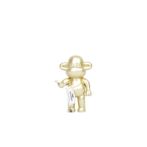 Ornament - Hang loose Aap Beeld 'The Legend' - Polyresin - Goud - 11x7x19cm