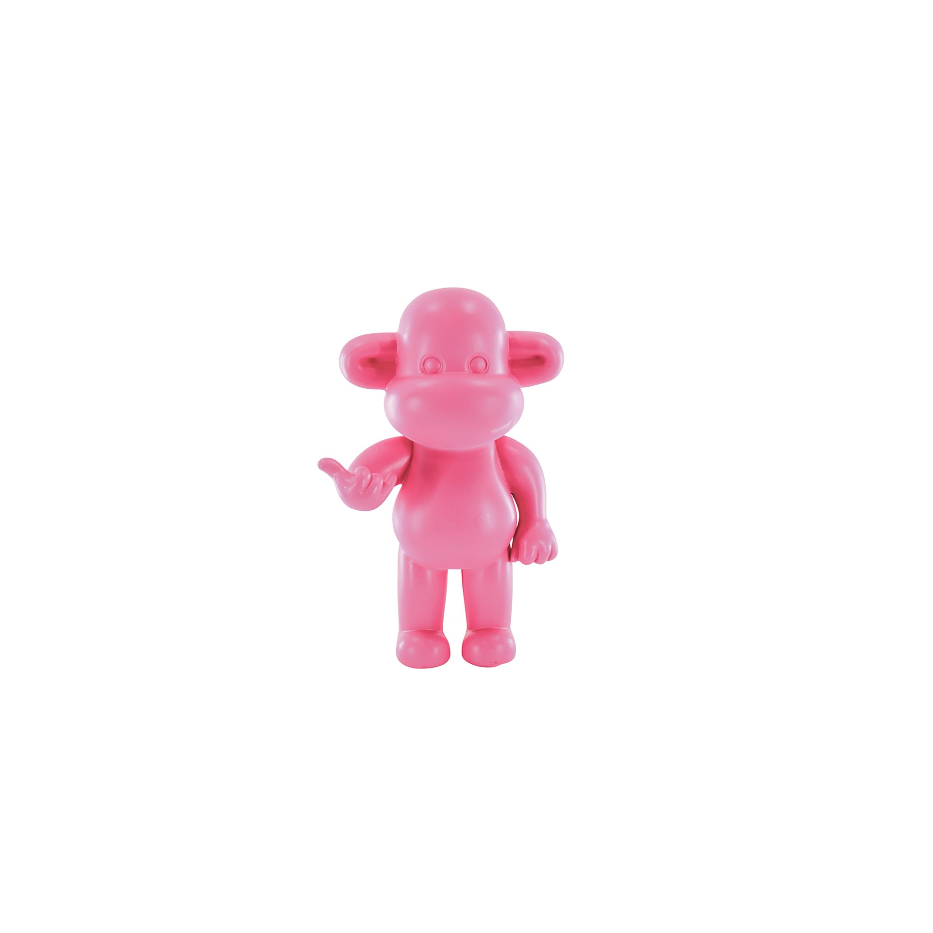 Ornament - Hang loose Aap Beeld 'The Legend' - Polyresin - Roze - 33x21x50cm
