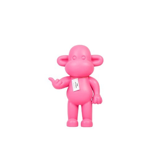Ornament - Hang loose Aap Beeld 'The Legend' - Polyresin - Roze - 33x21x50cm