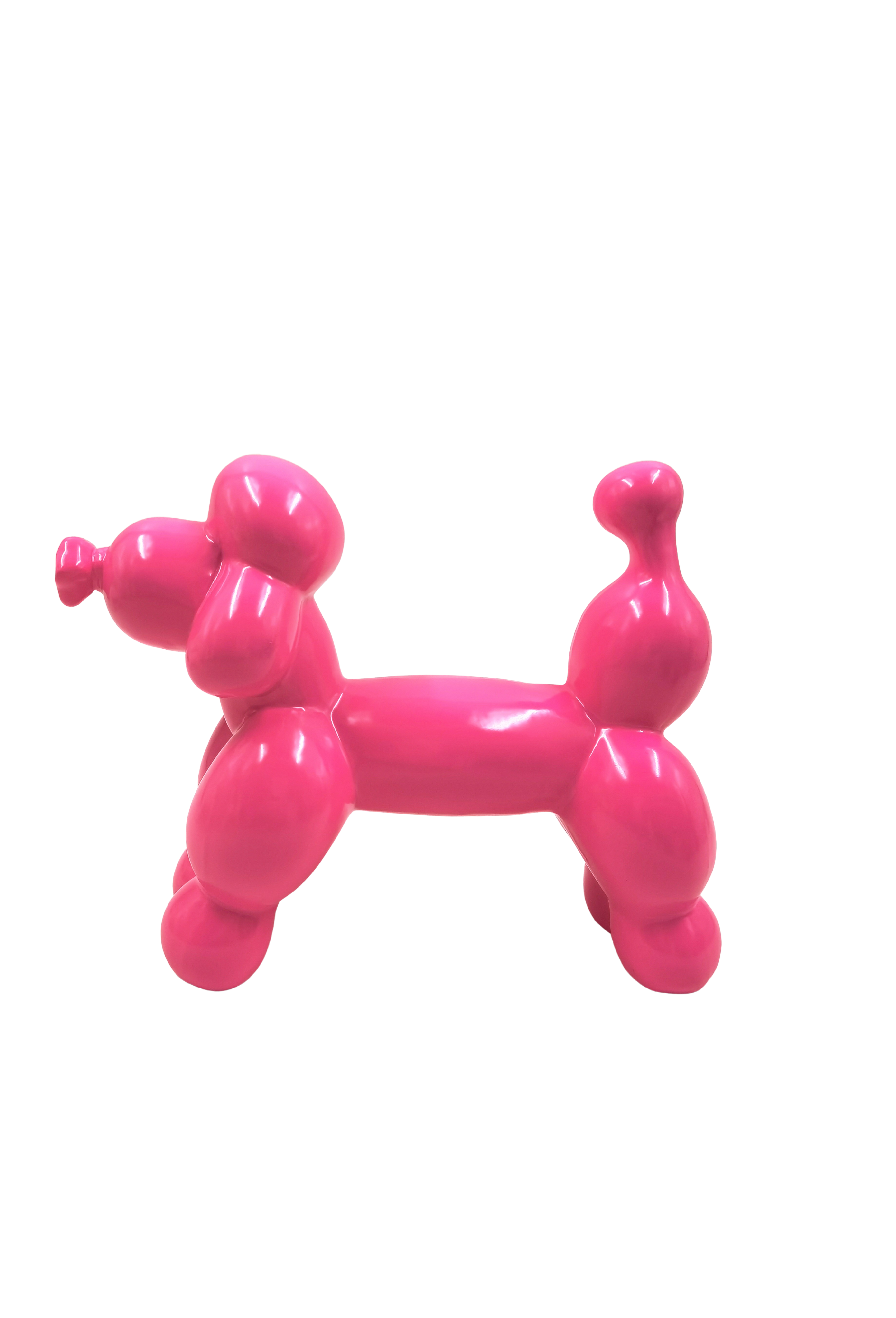 Ornament - Balloon Dog - Poodle - Neon Pink - 17x6,5x13x5cm