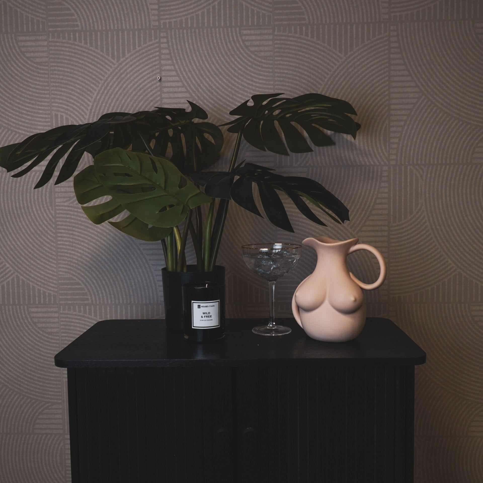 Vaas - Borsten Kan - Keramiek - Zand - 6,5x11x18cm